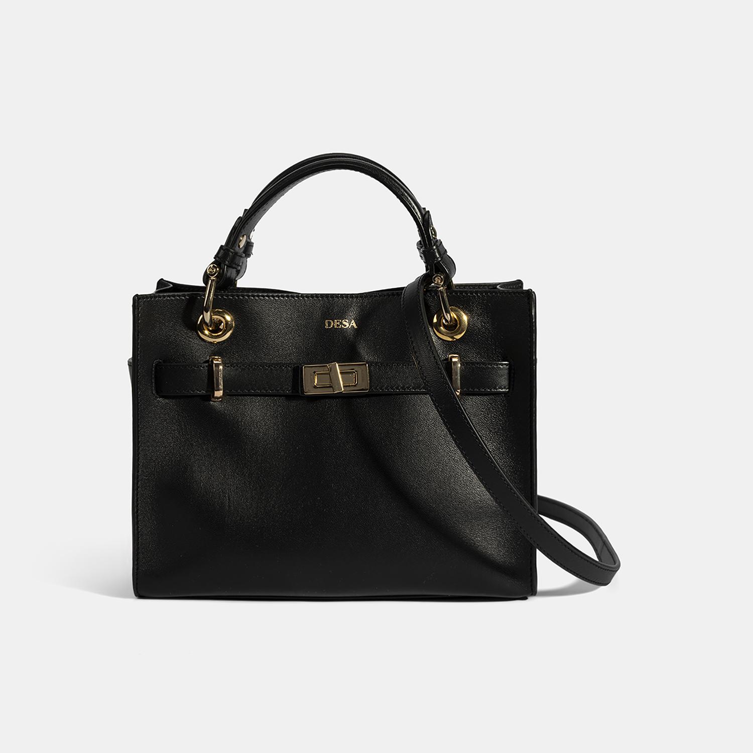 Kadın Siyah Deri Omuz Çantası