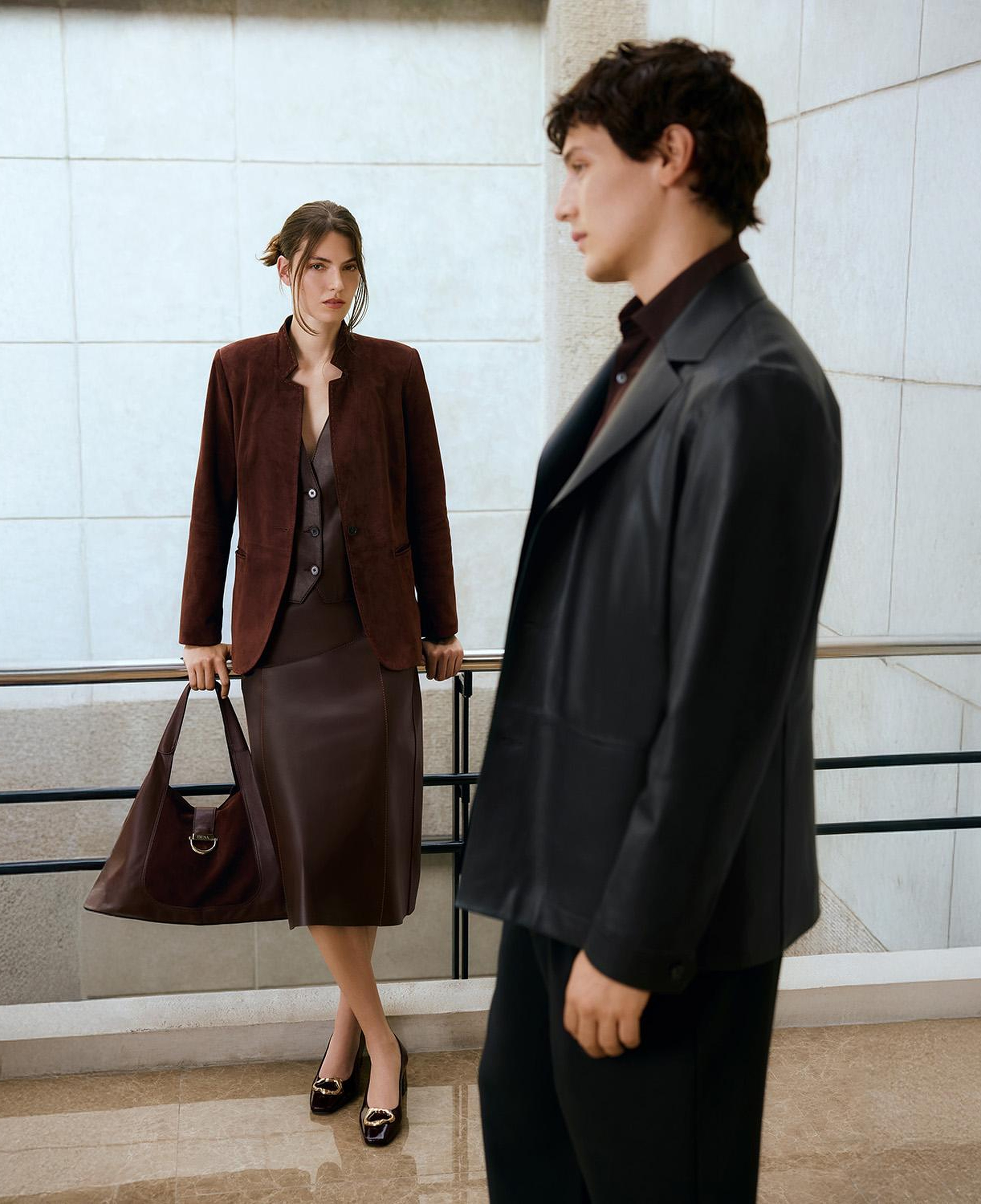 DESA Kadın Bordo Cüzdan Aksesuarlı Deri Omuz Çantası