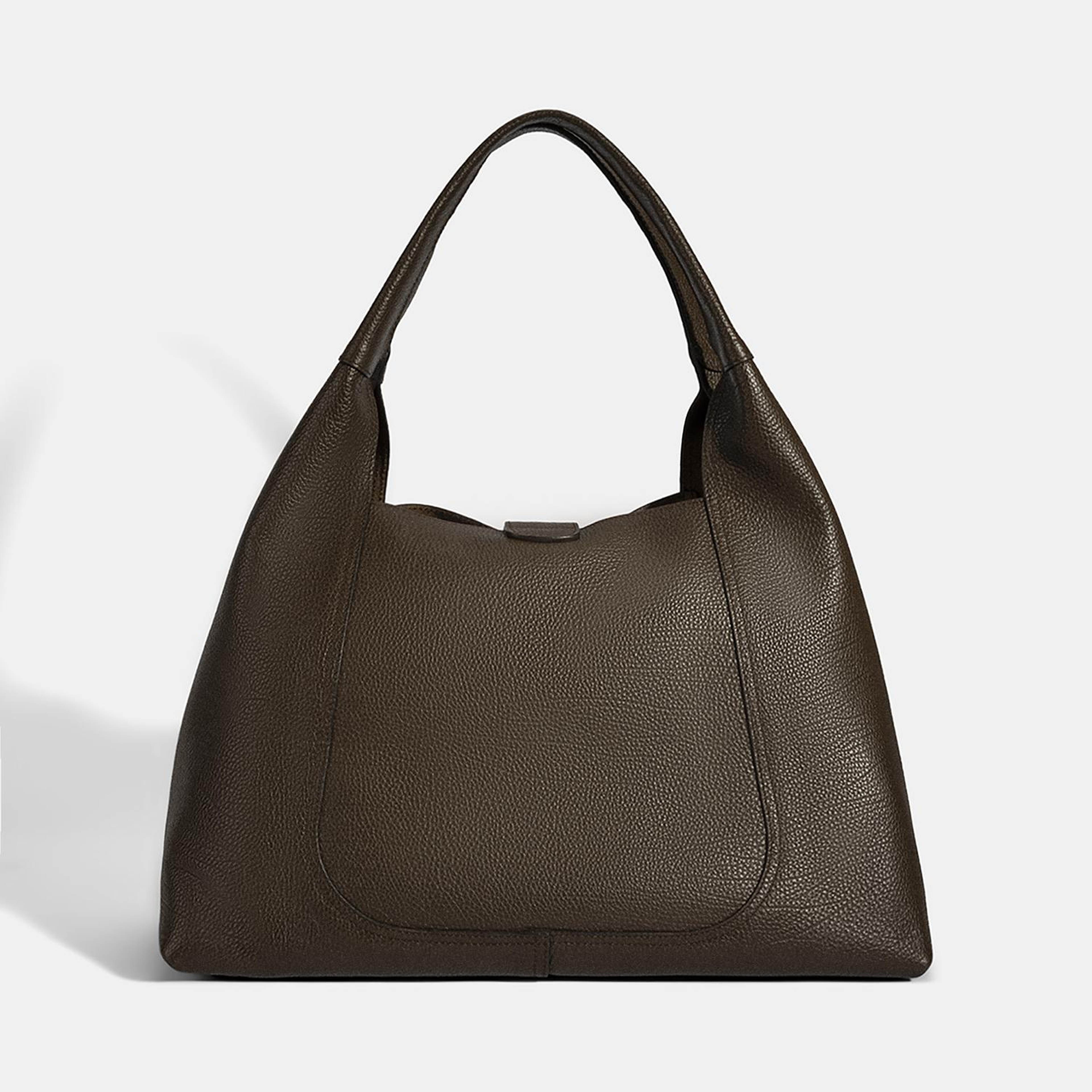 Kadın Acı Kahve Cüzdan Aksesuarlı Deri Omuz Çantası