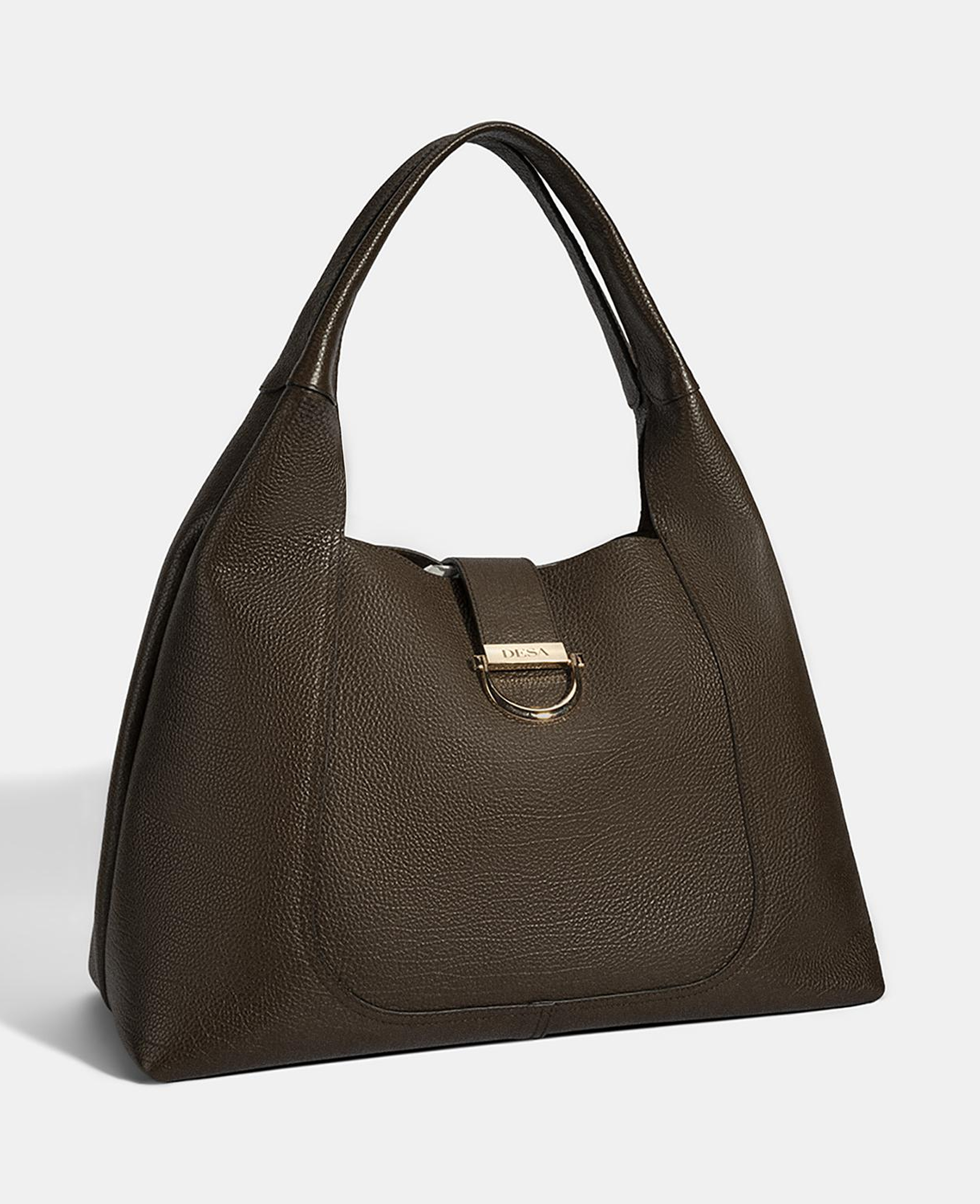 Kadın Acı Kahve Cüzdan Aksesuarlı Deri Omuz Çantası