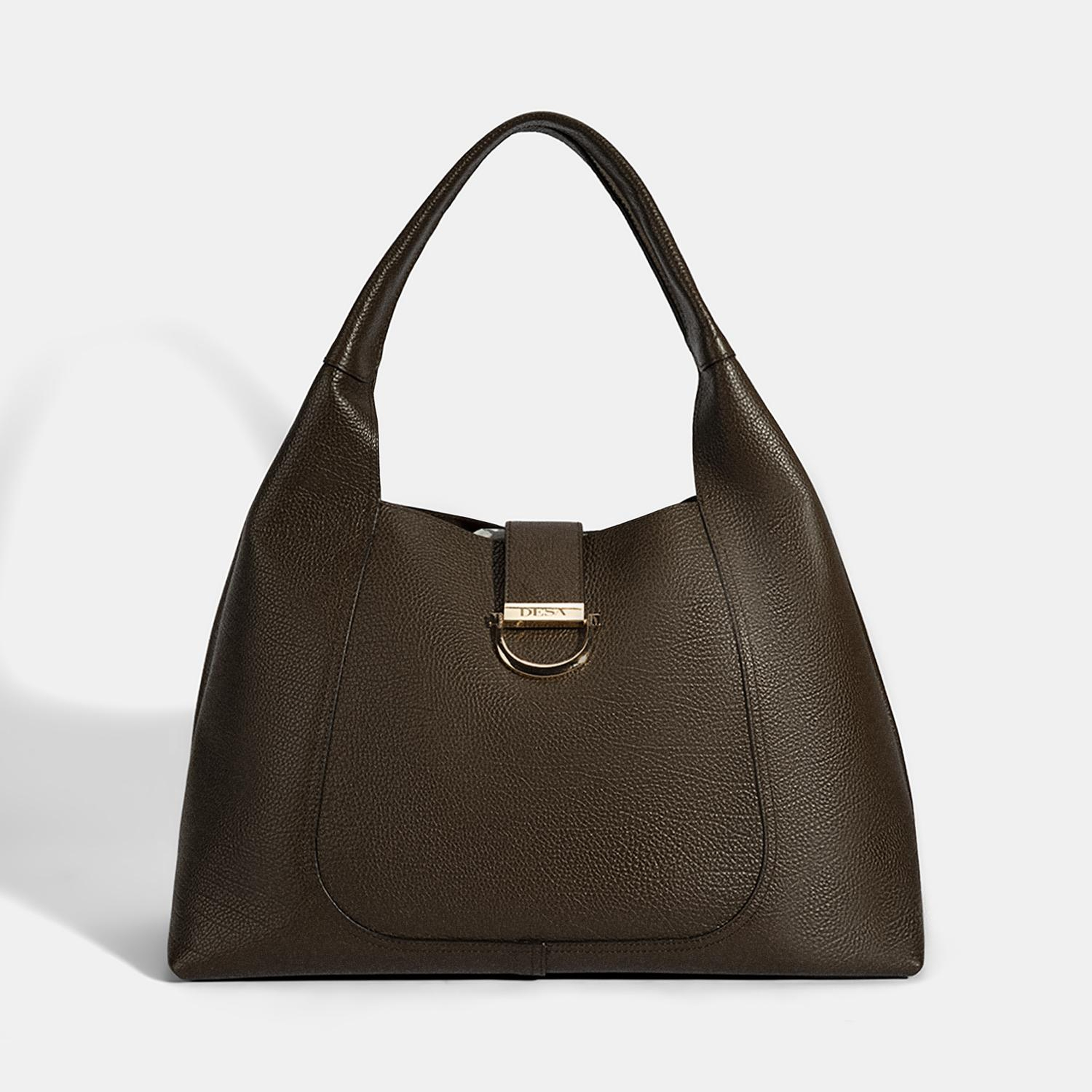 Kadın Acı Kahve Cüzdan Aksesuarlı Deri Omuz Çantası