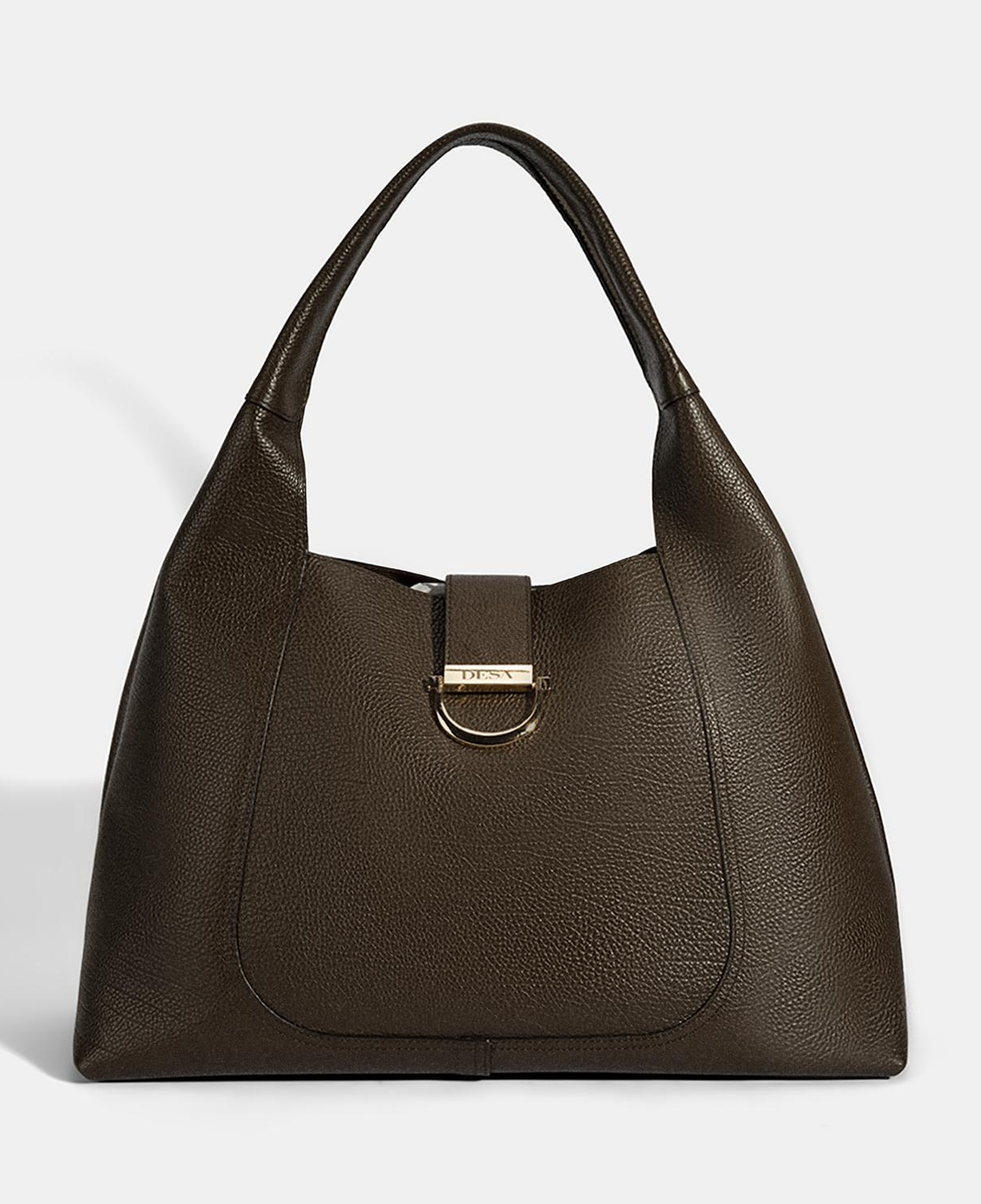 Kadın Acı Kahve Cüzdan Aksesuarlı Deri Omuz Çantası