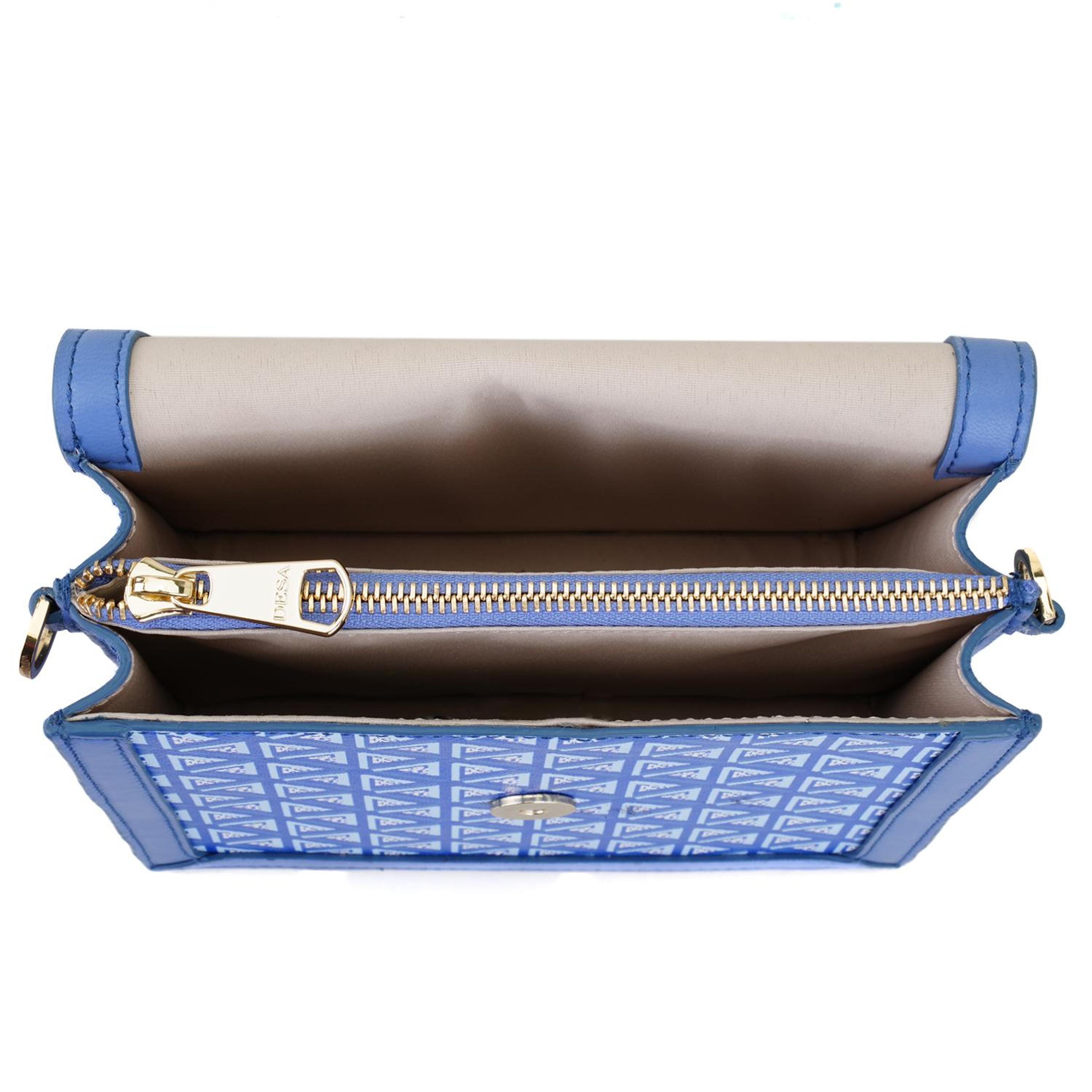 Tronc Mavi Kadın Monogram Omuz Çantası