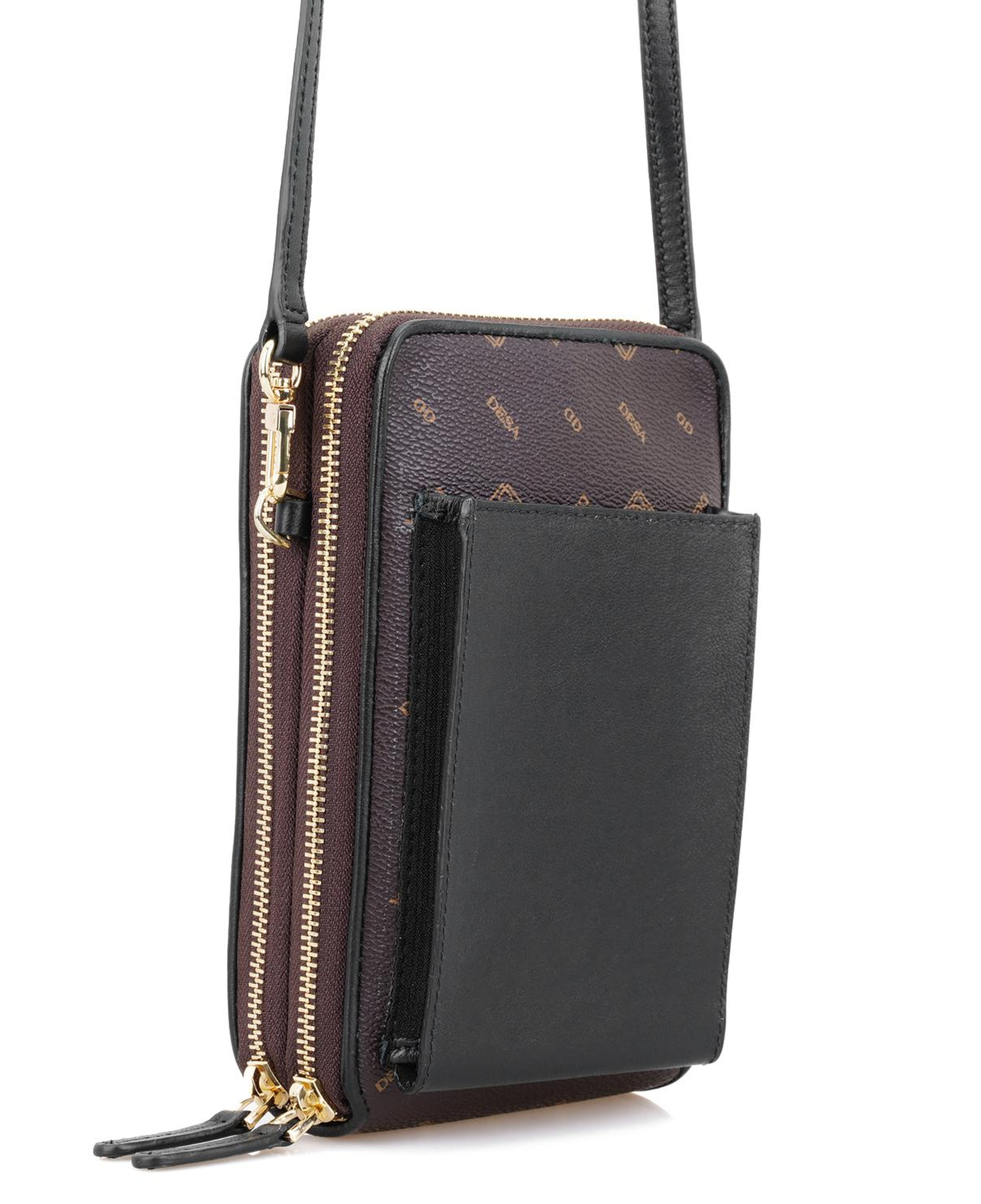 Adale Siyah Kadın Monogram Telefon Çantası