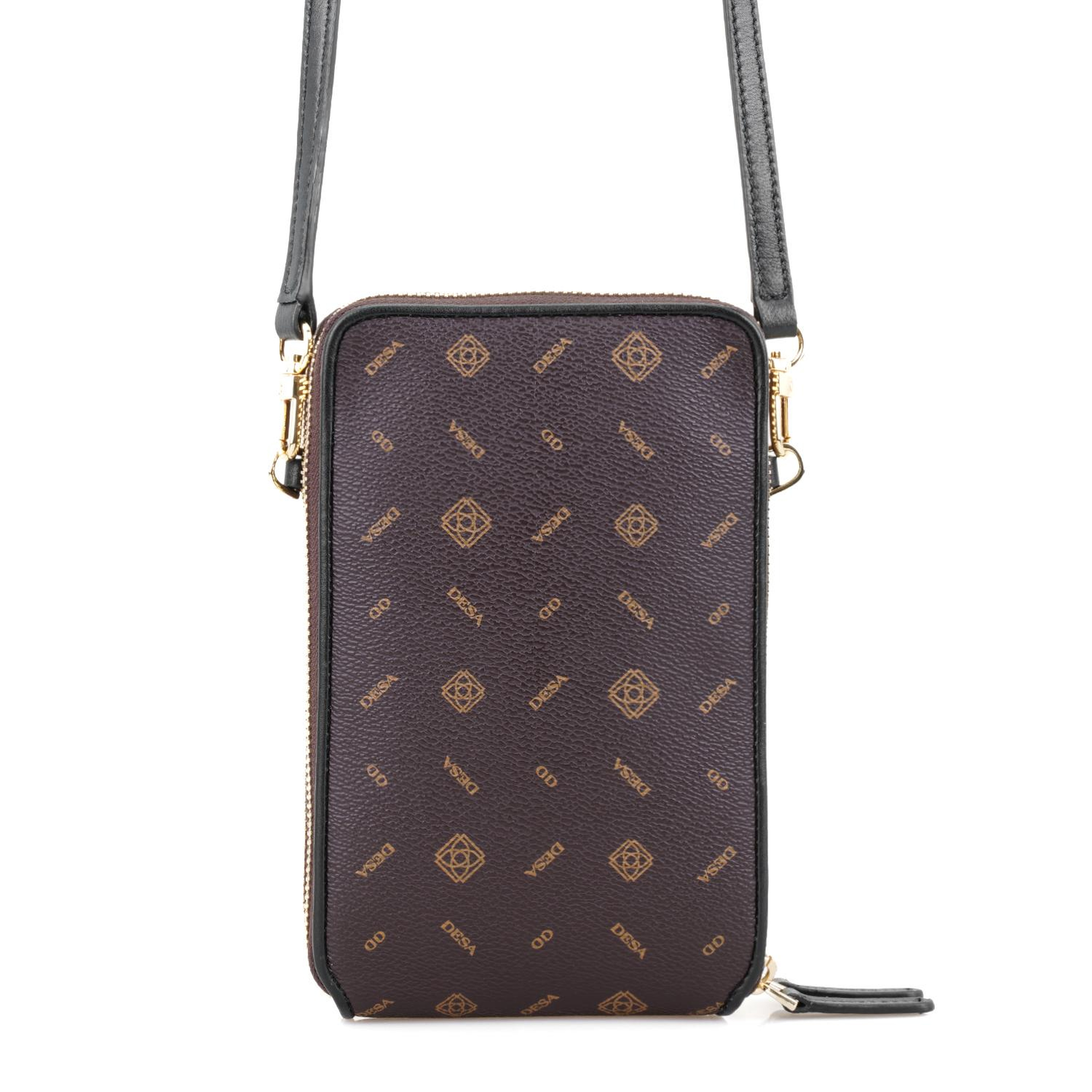 Adale Siyah Kadın Monogram Telefon Çantası