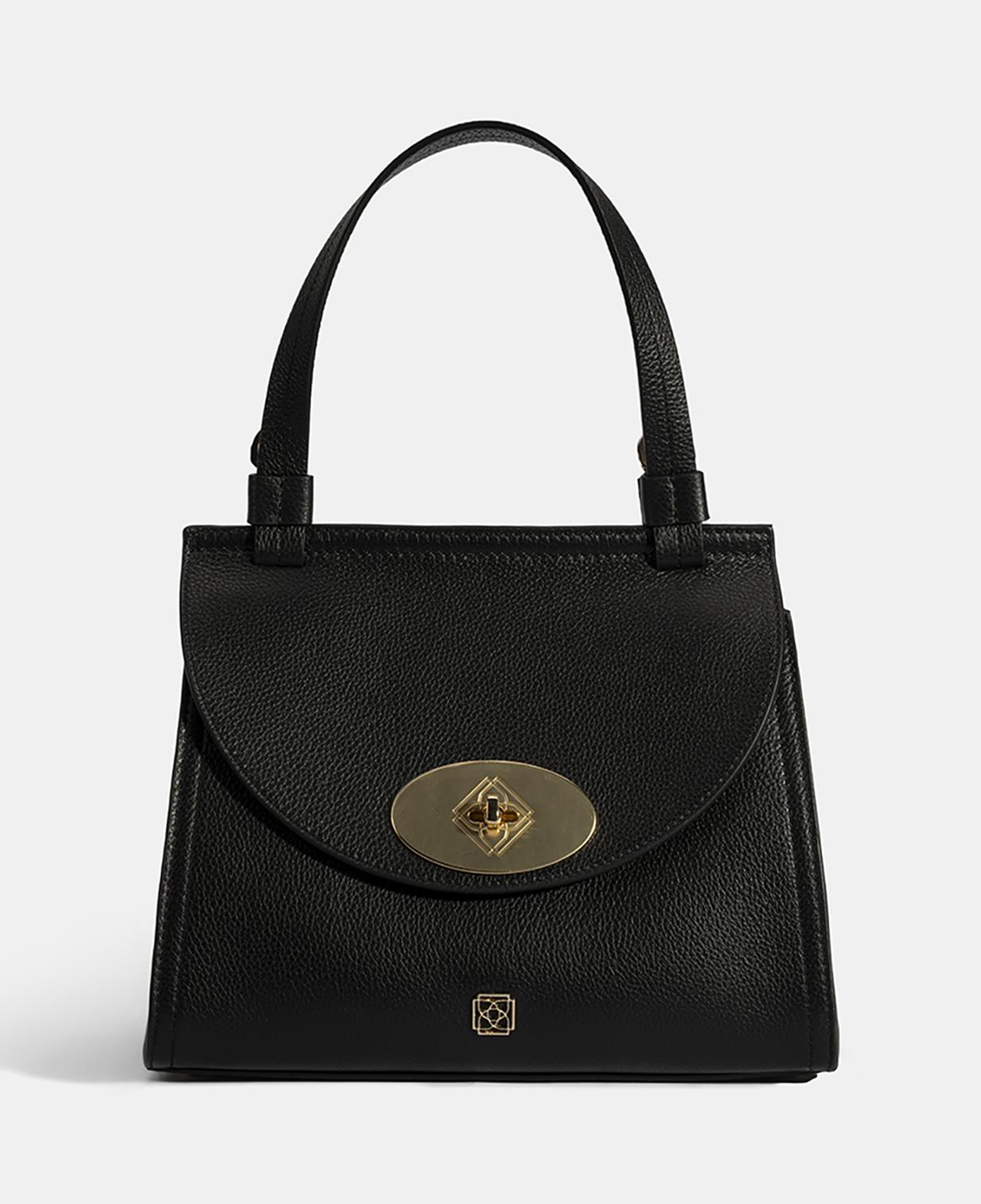 Kadın Siyah Omuz Askılı Deri El Çantası