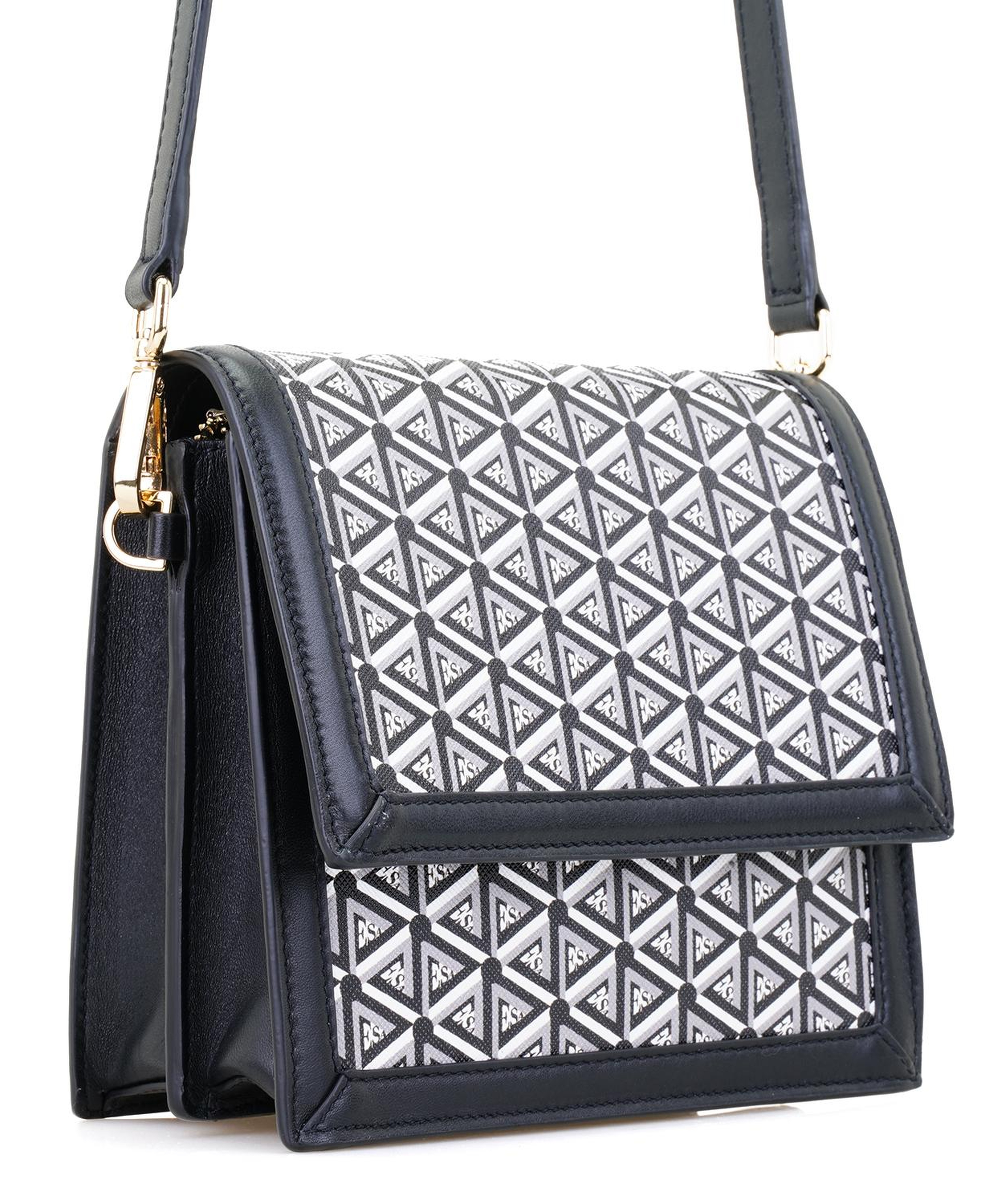 Tronc Siyah Kadın Monogram Omuz Çantası