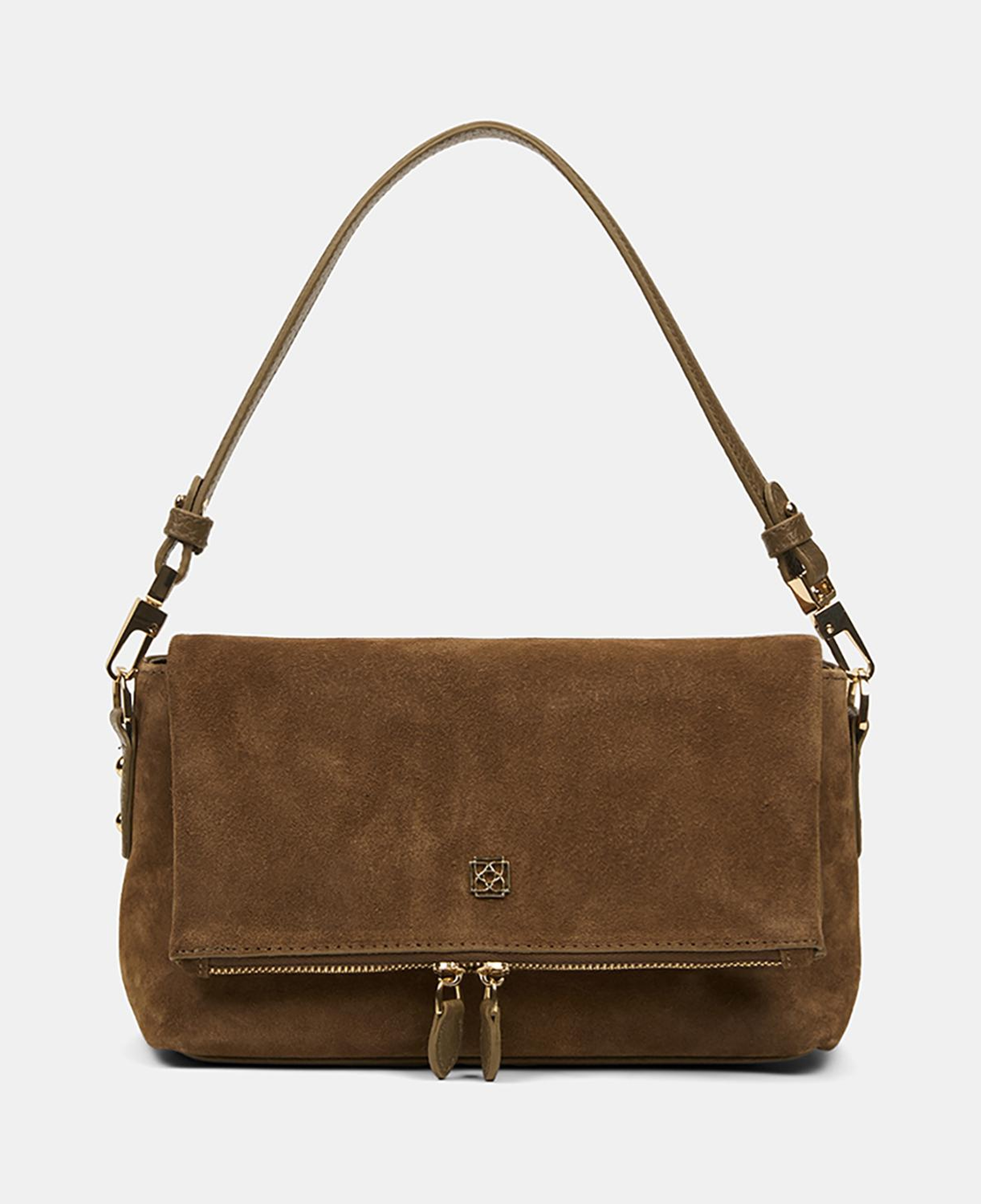 Kadın Vizon Ayarlanabilir Askılı Süet Omuz Çantası