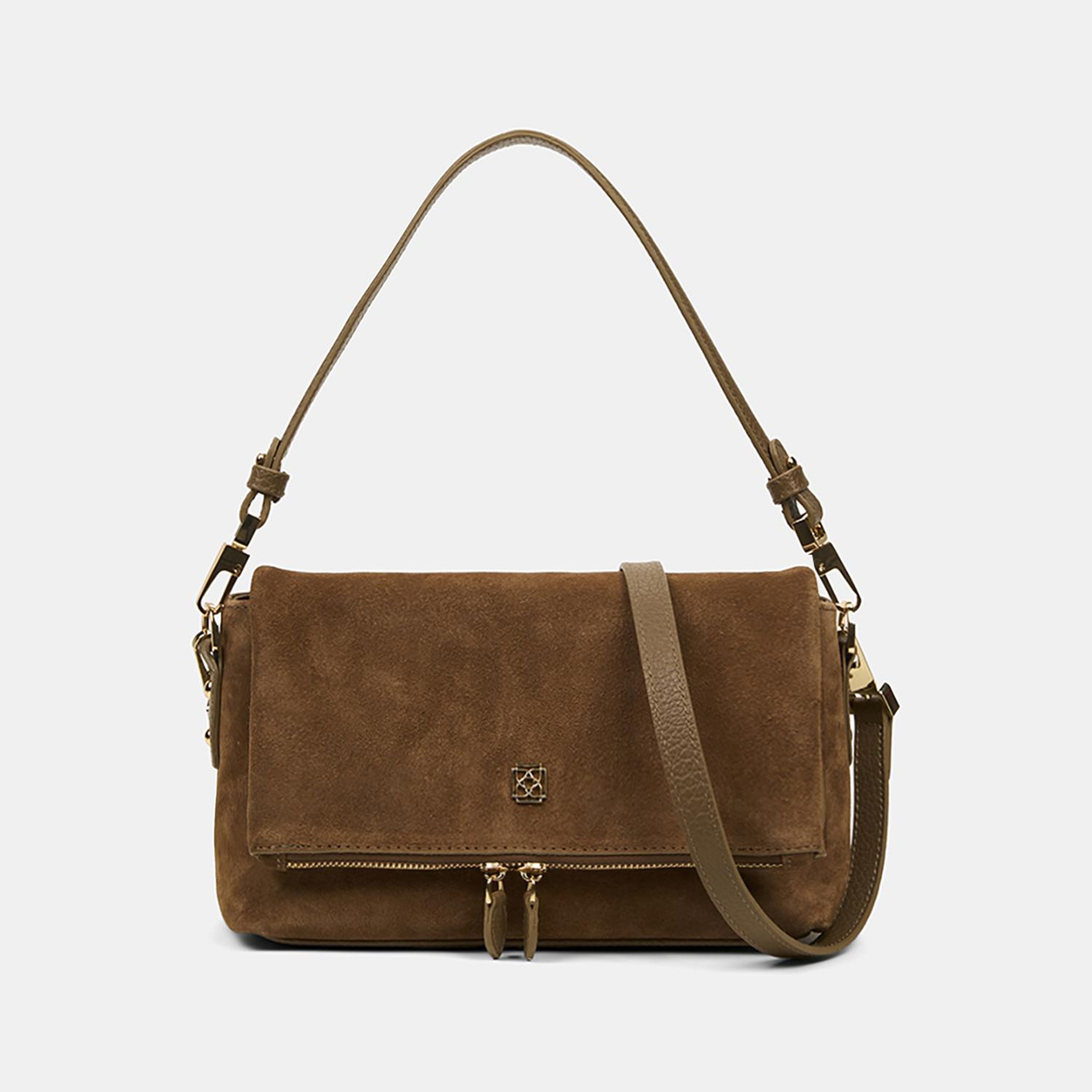 Kadın Vizon Ayarlanabilir Askılı Süet Omuz Çantası