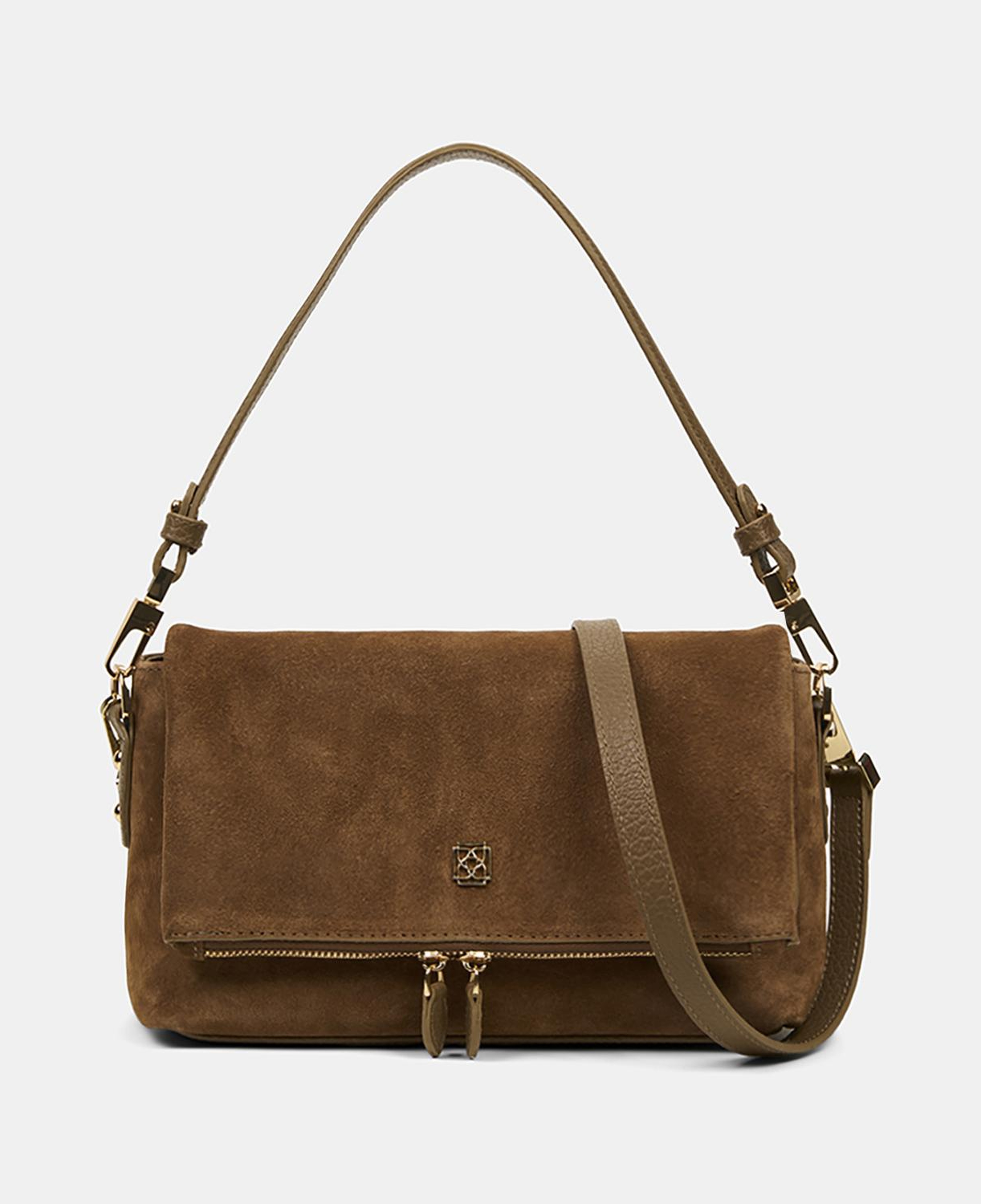 Kadın Vizon Ayarlanabilir Askılı Süet Omuz Çantası