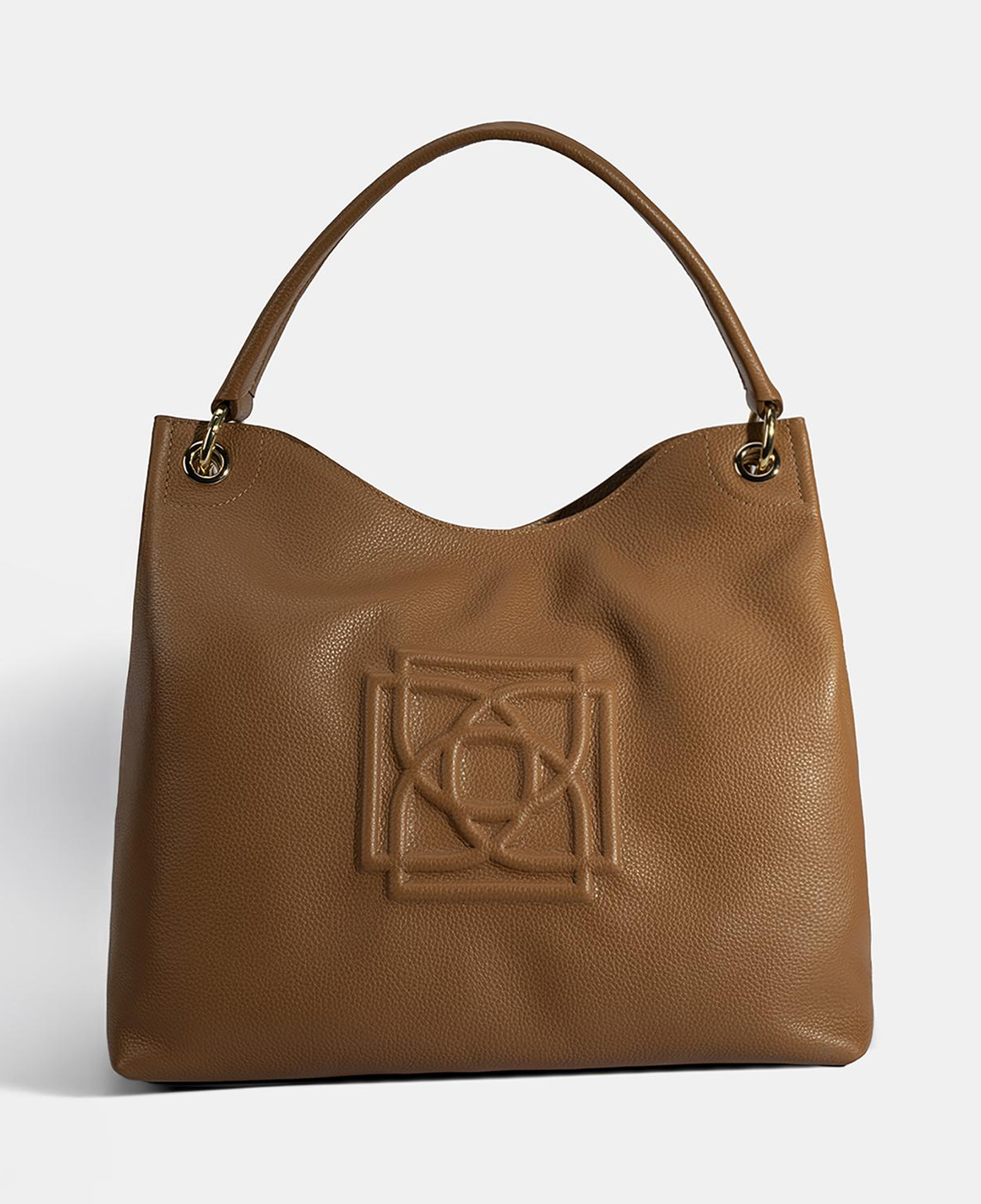 Kadın Taba Logo Baskılı Deri Omuz Çantası