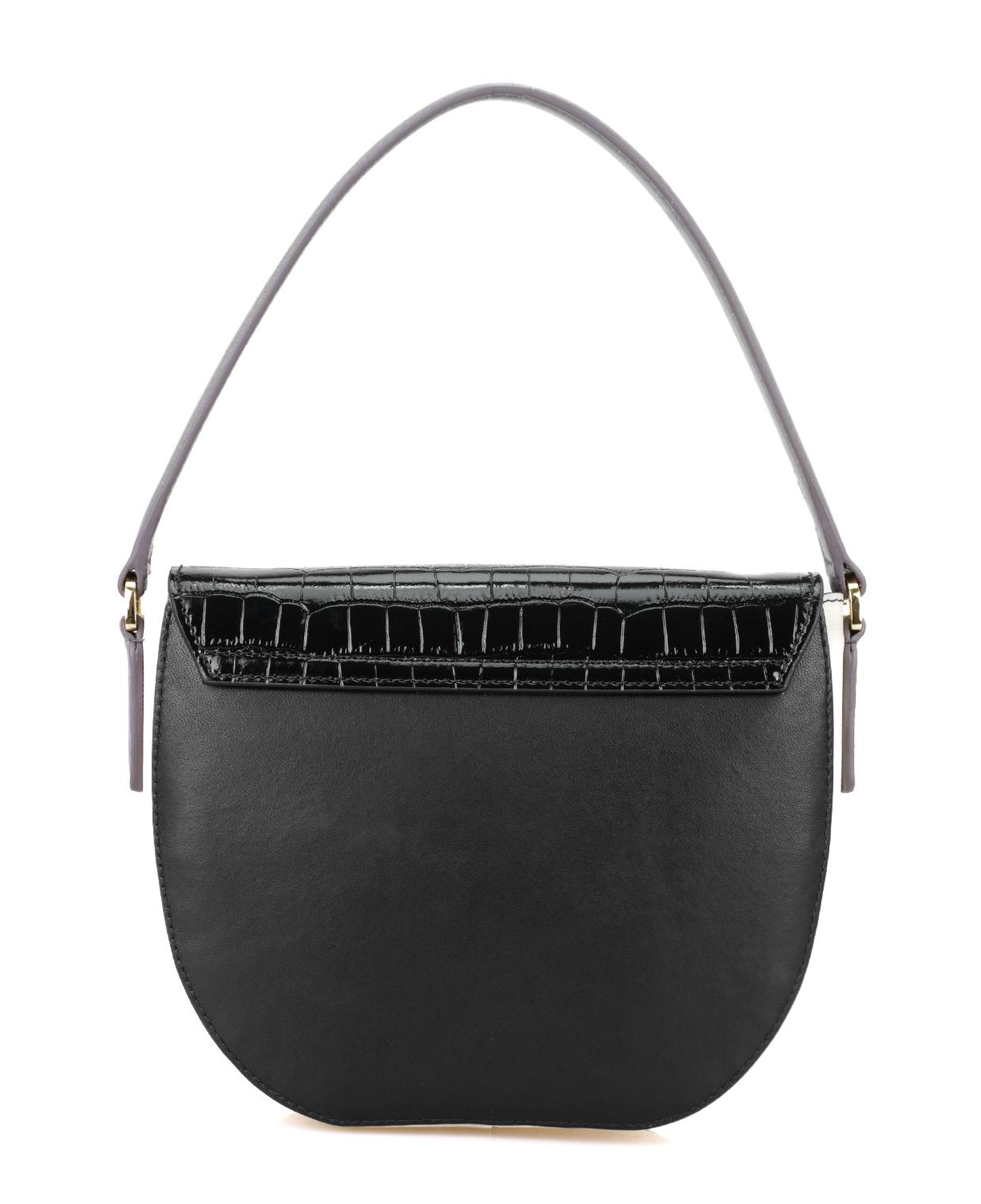 Afsooz Siyah Kadın Kroko Baskılı Deri Omuz Çantası