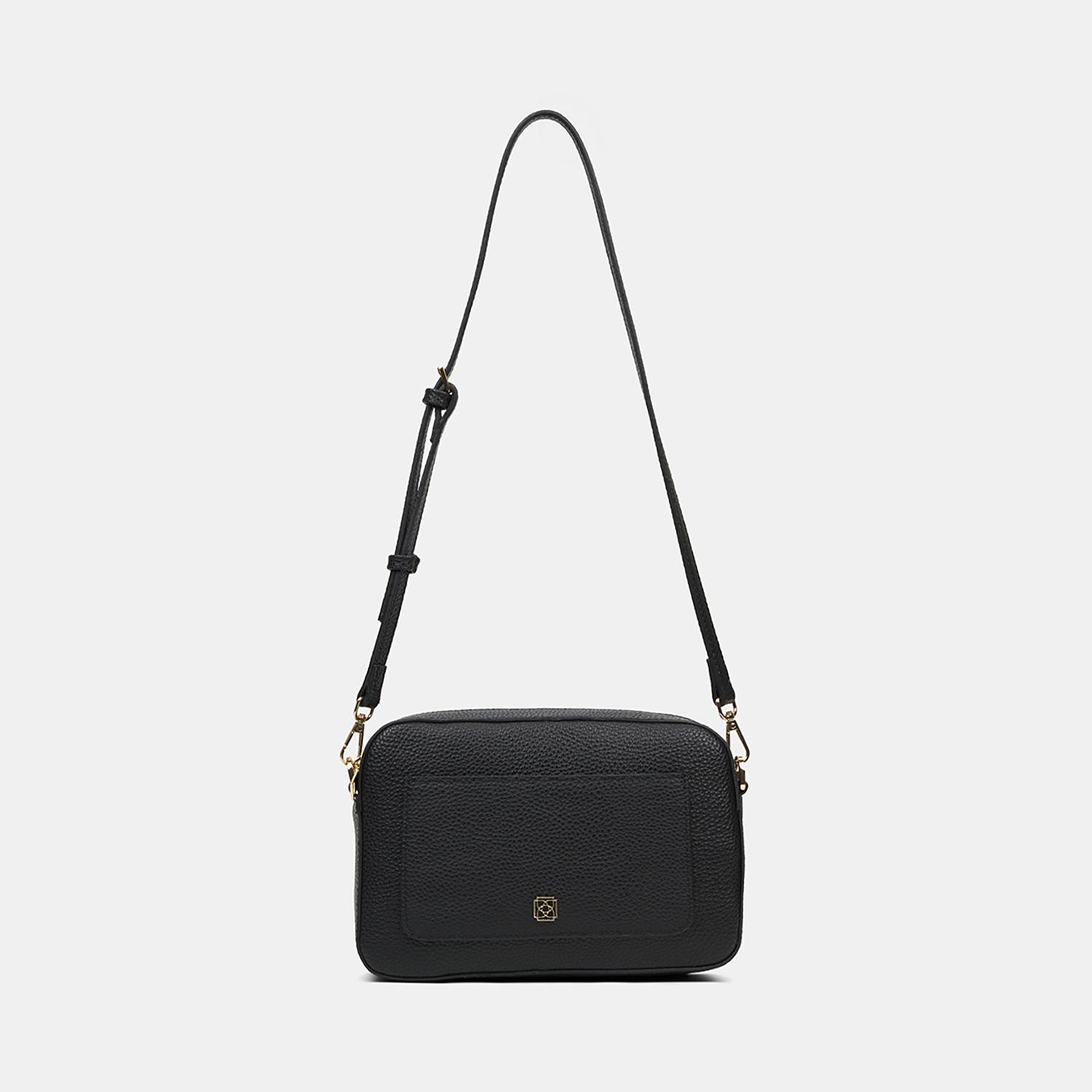 Kadın Siyah Gold Detaylı Postacı Çantası