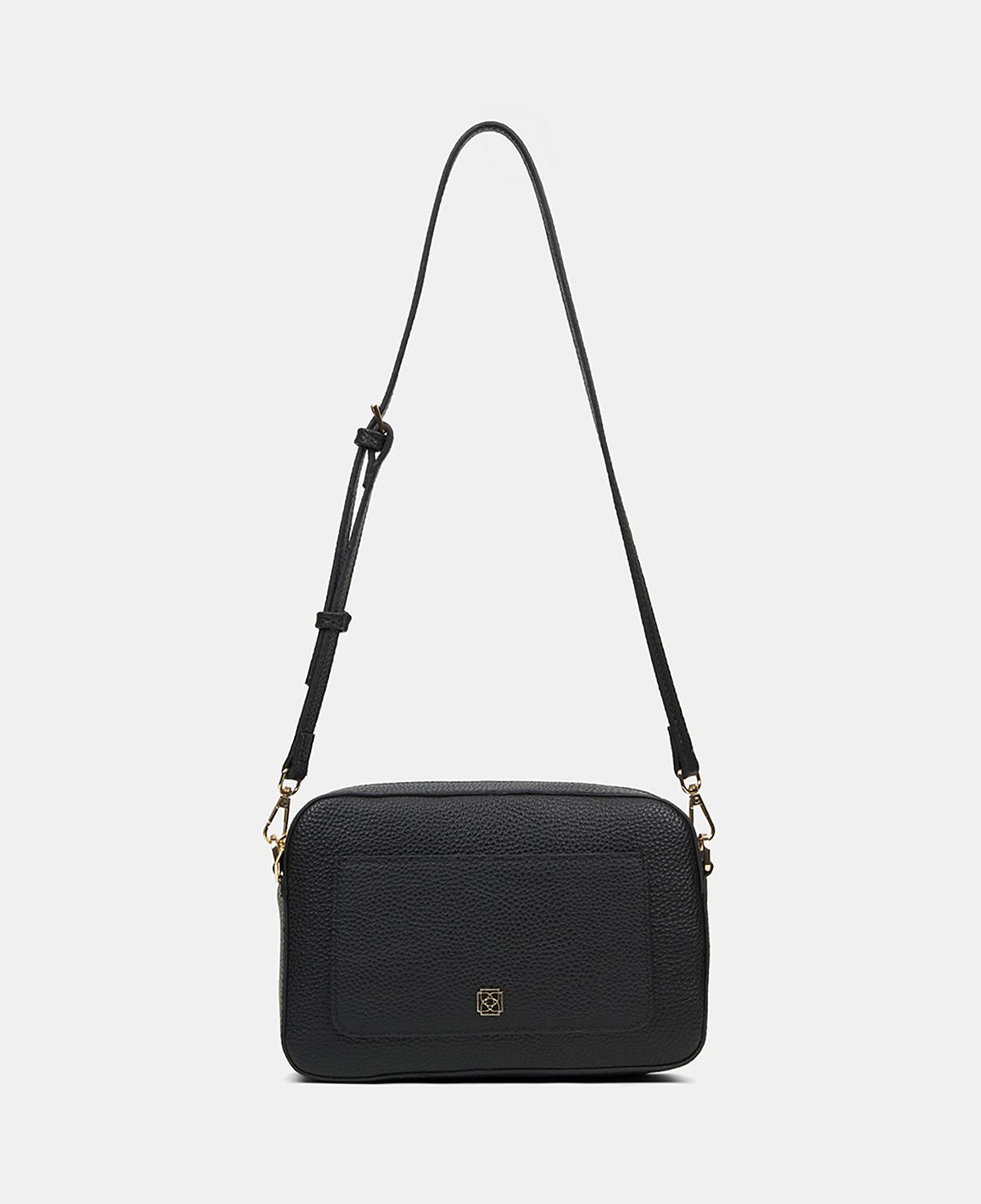 Kadın Siyah Gold Detaylı Postacı Çantası