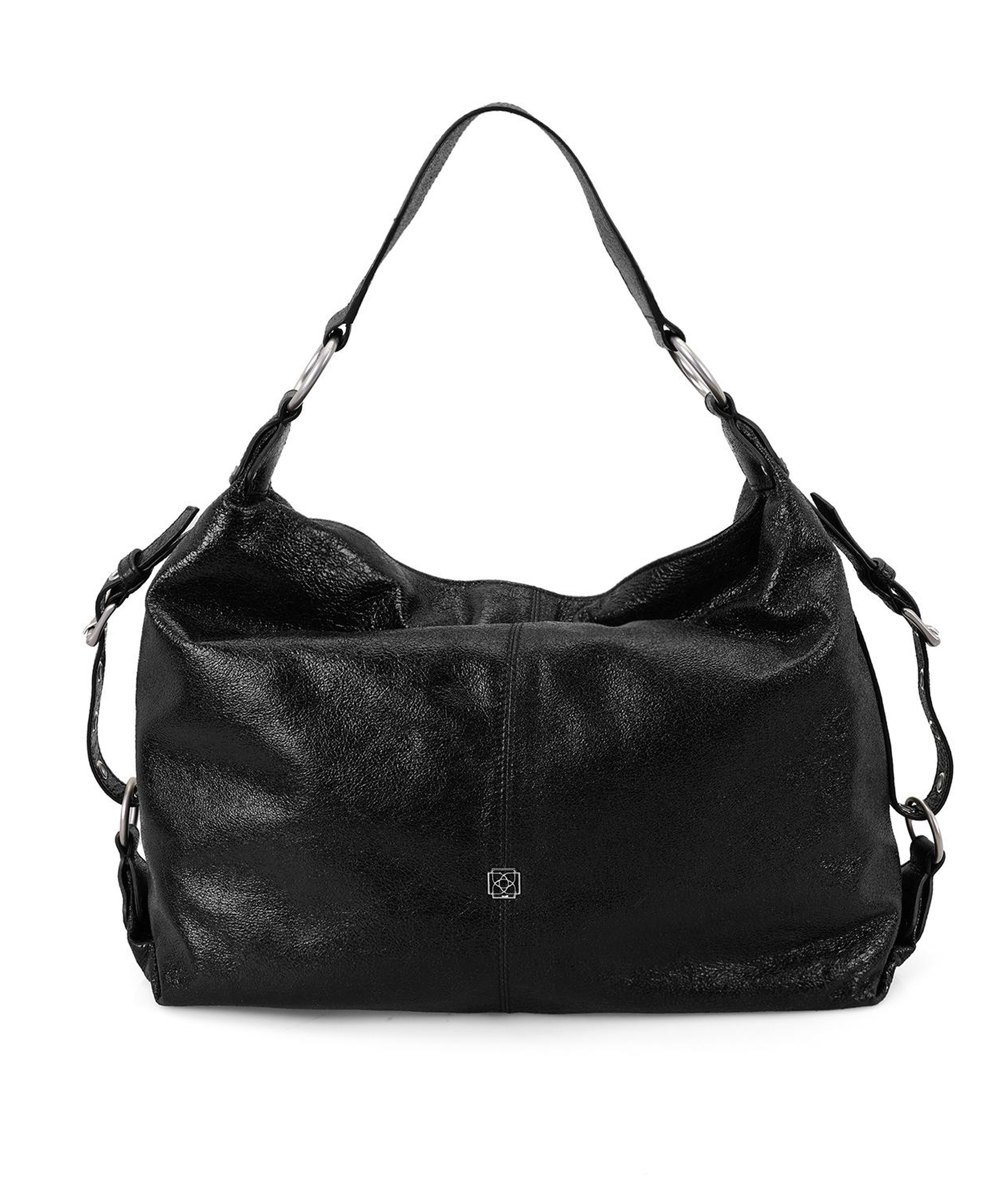 Krista Siyah Kadın Deri Omuz Çantası