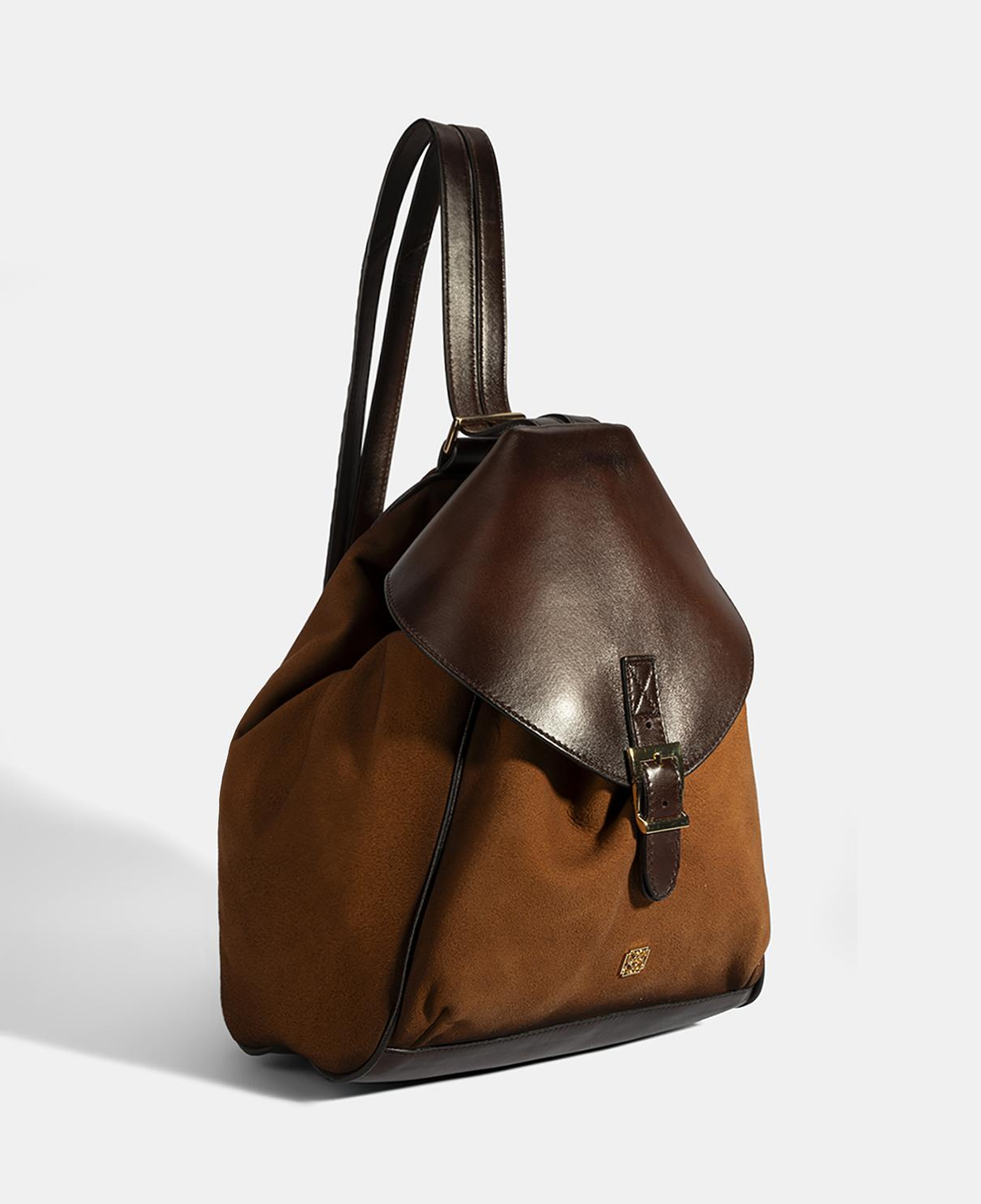 Kadın Taba Süet Deri Sırt Çantası