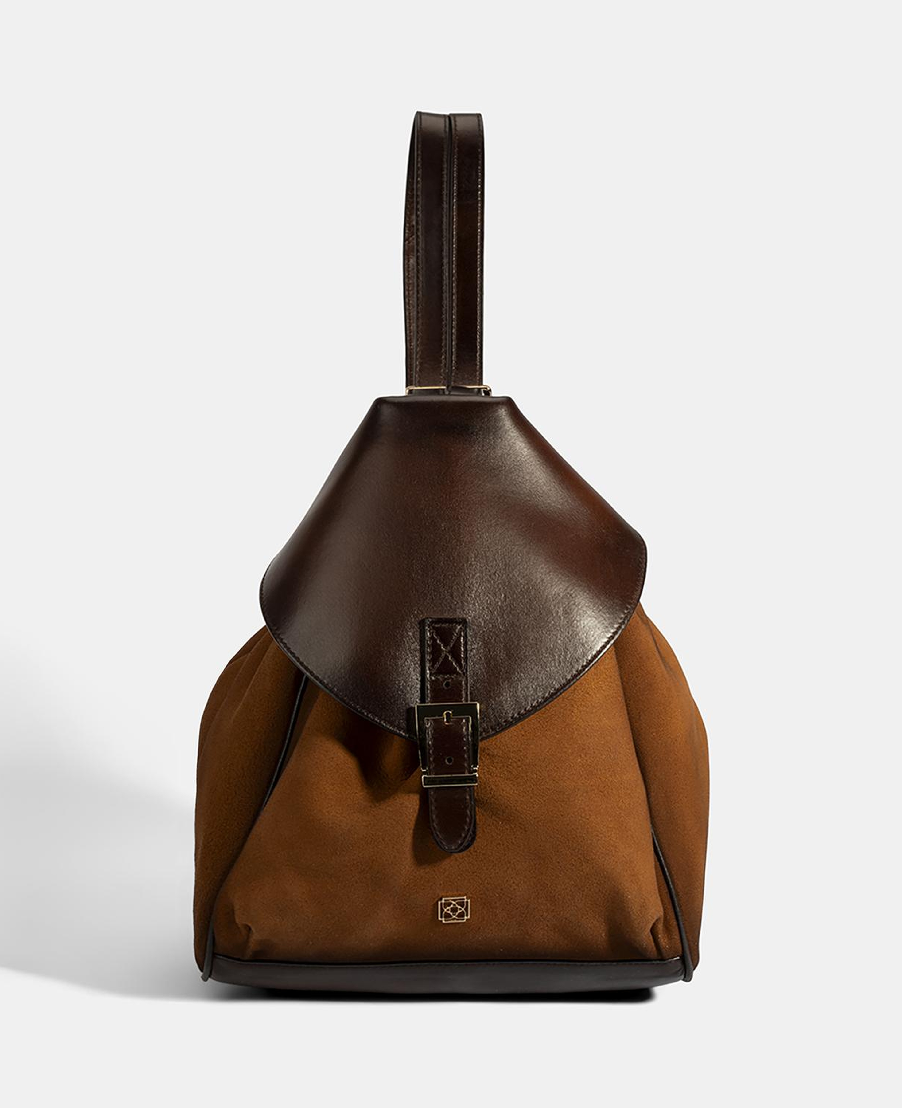 Kadın Taba Süet Deri Sırt Çantası