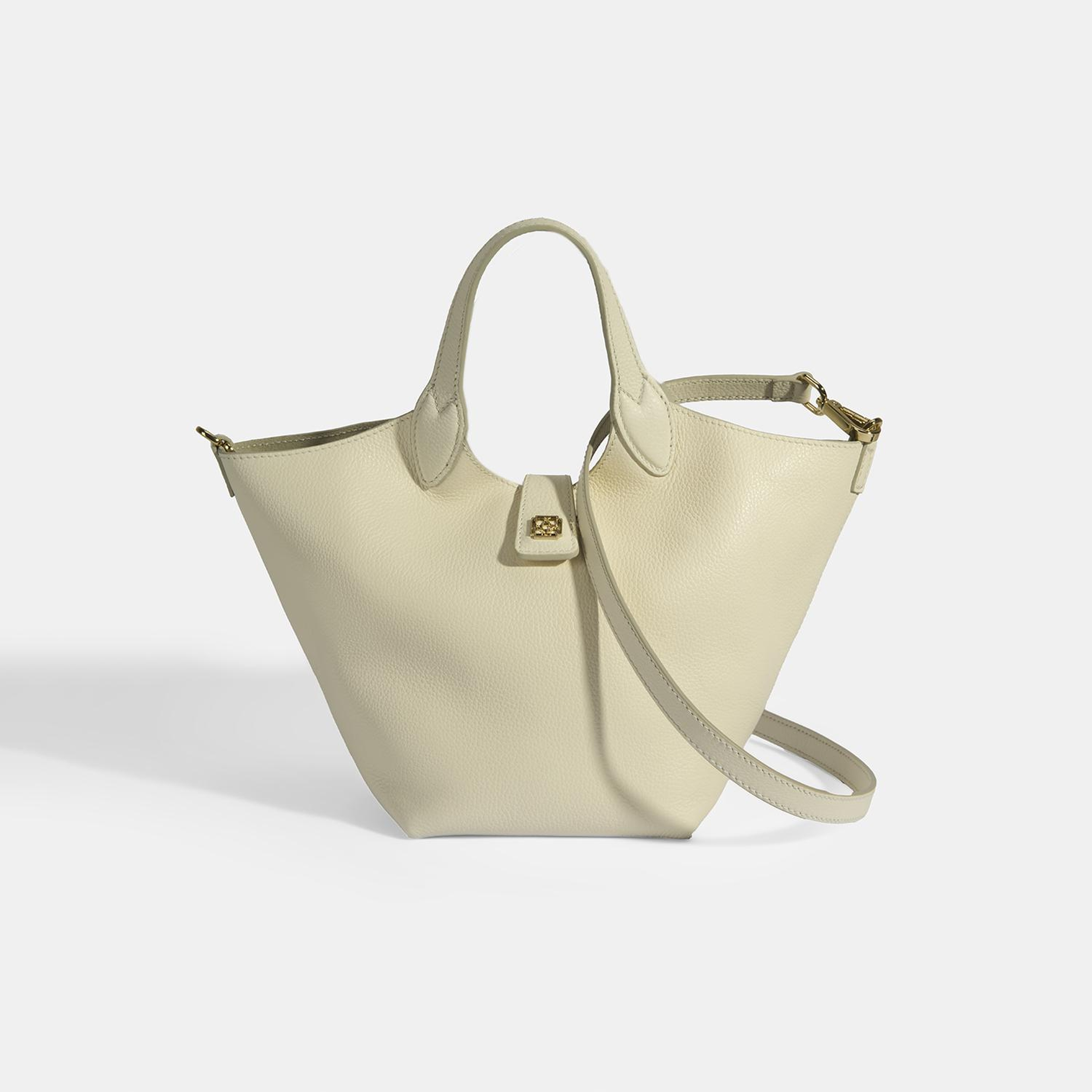 Kadın Beyaz Deri Omuz Çantası