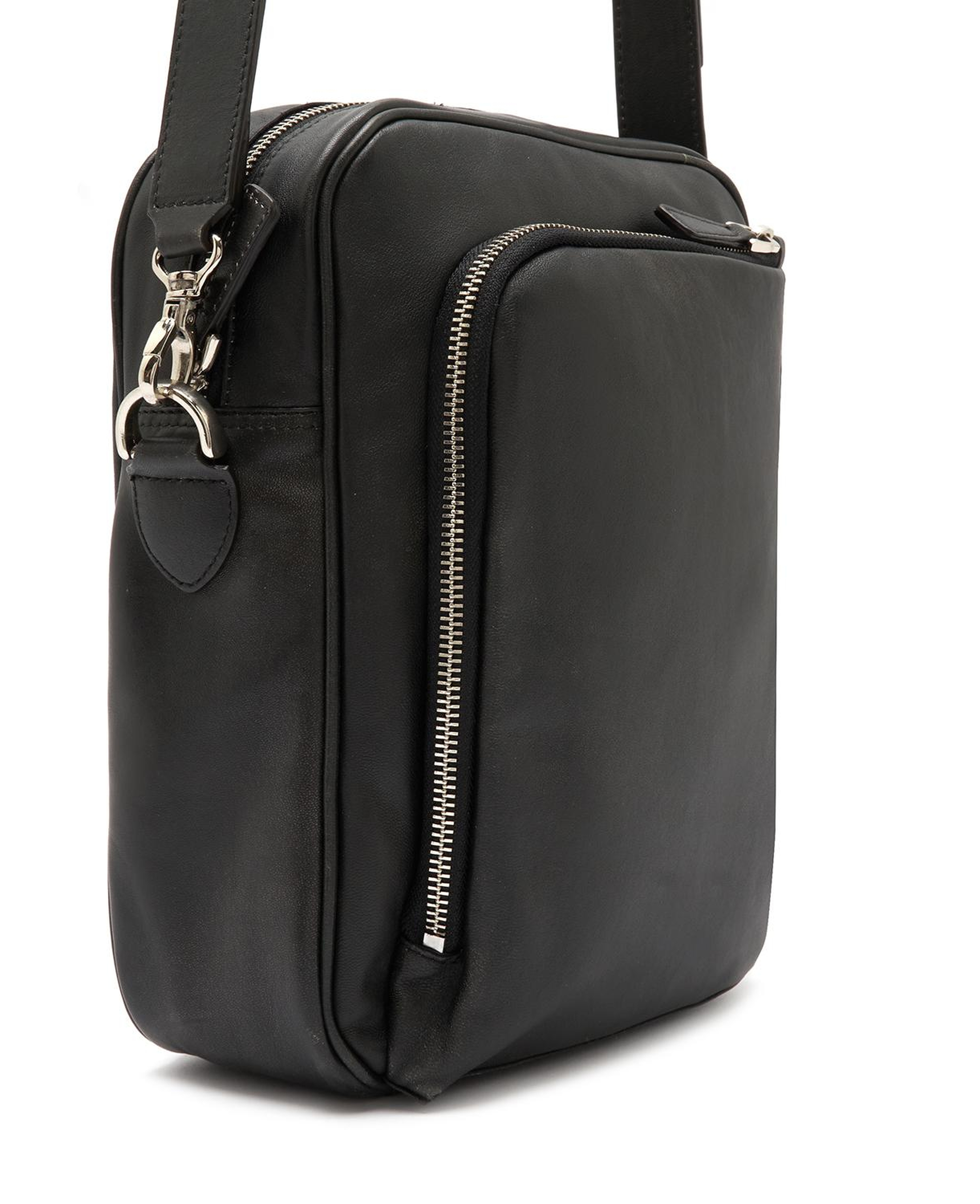 Burg Siyah Erkek Deri Postacı Çantası