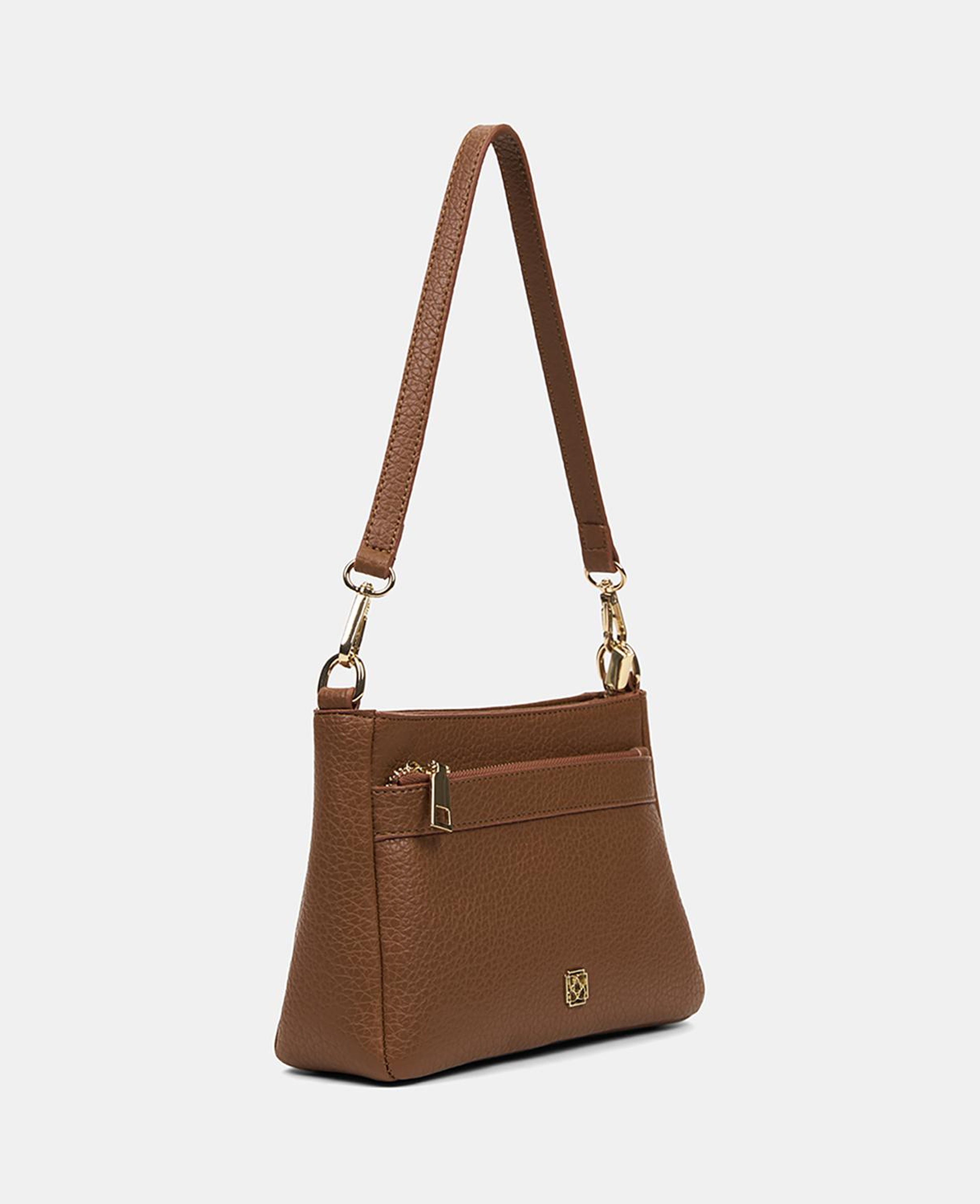 Kadın Taba Dokulu Fermuar Detaylı Postacı Çantası