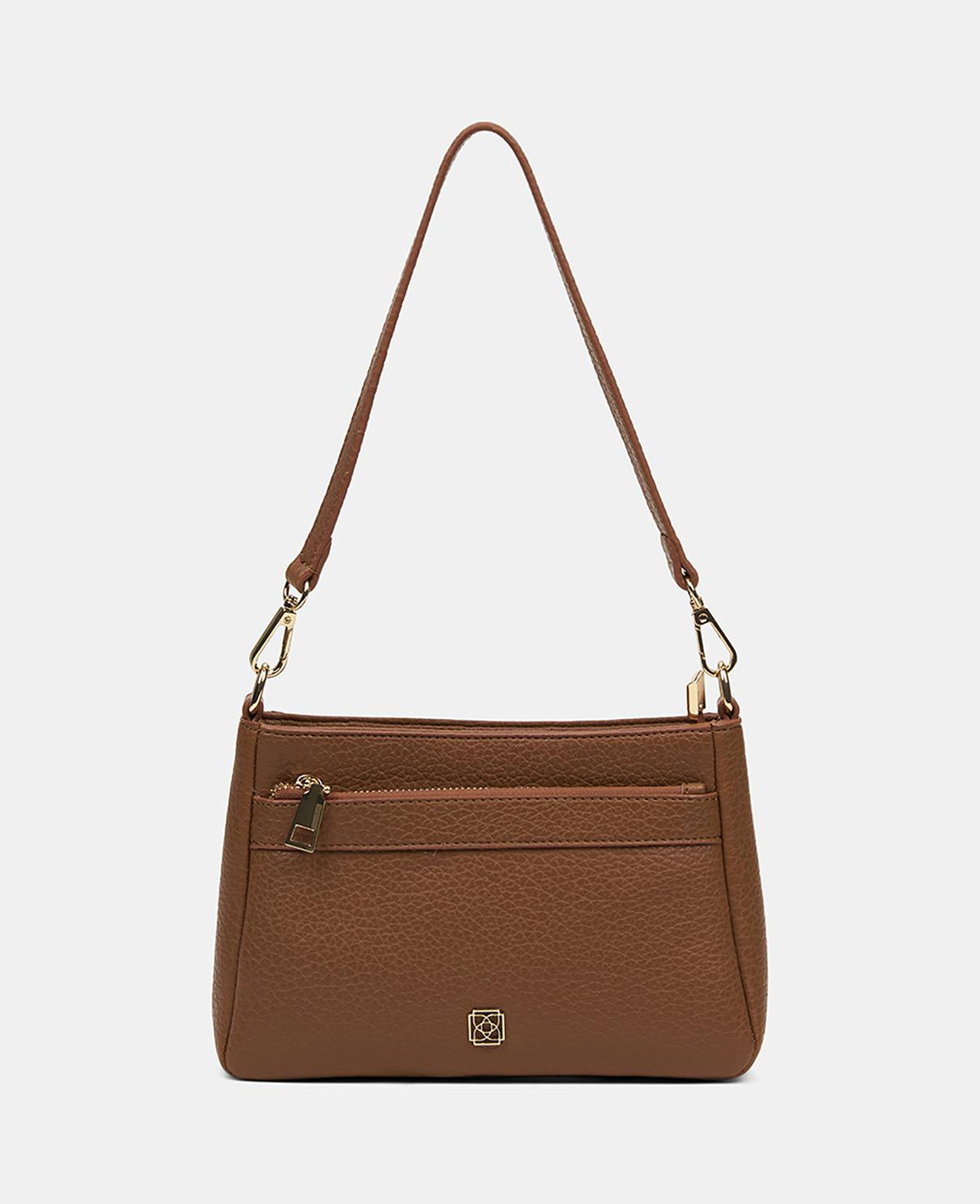 Kadın Taba Dokulu Fermuar Detaylı Postacı Çantası