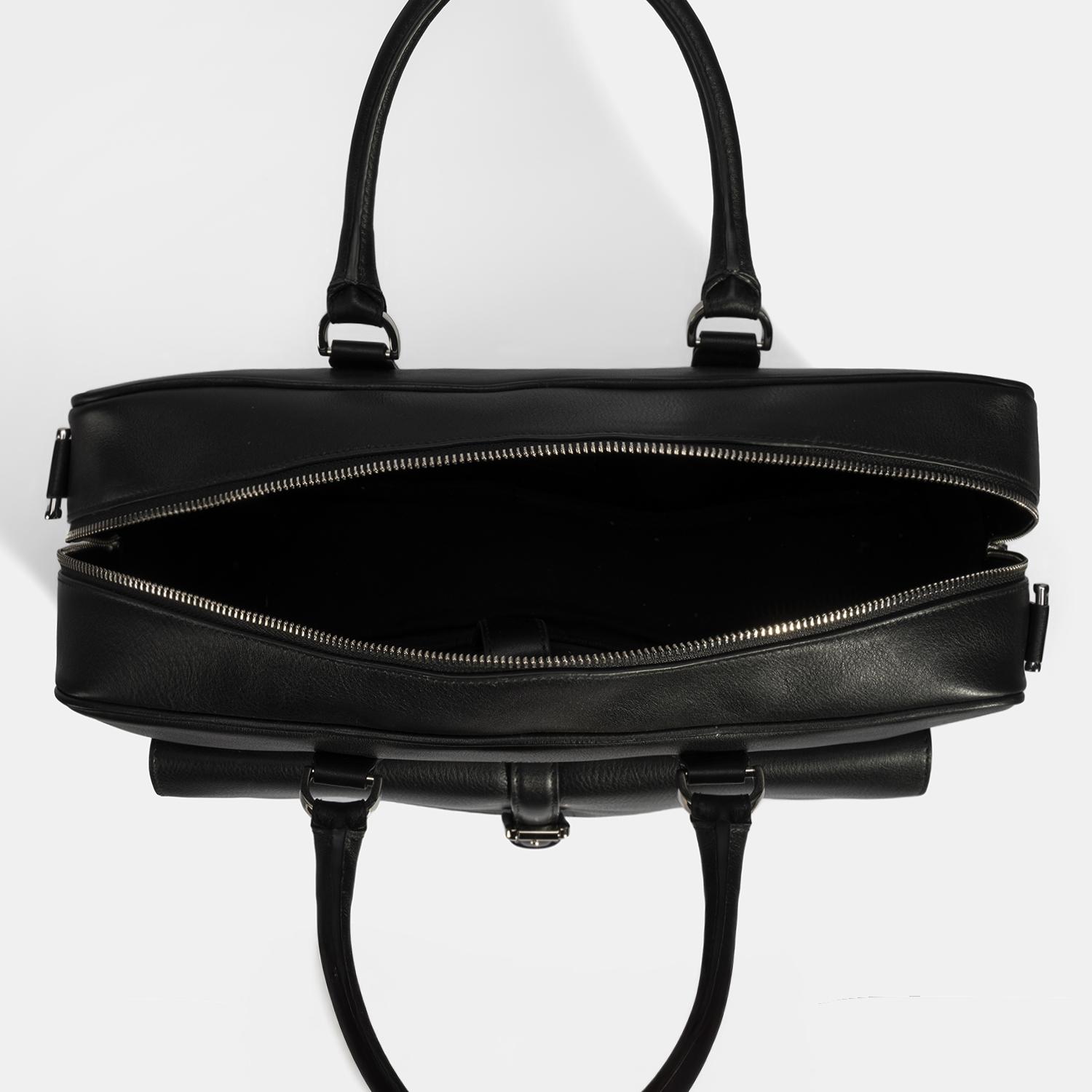 Erkek Siyah Deri Evrak Çantası