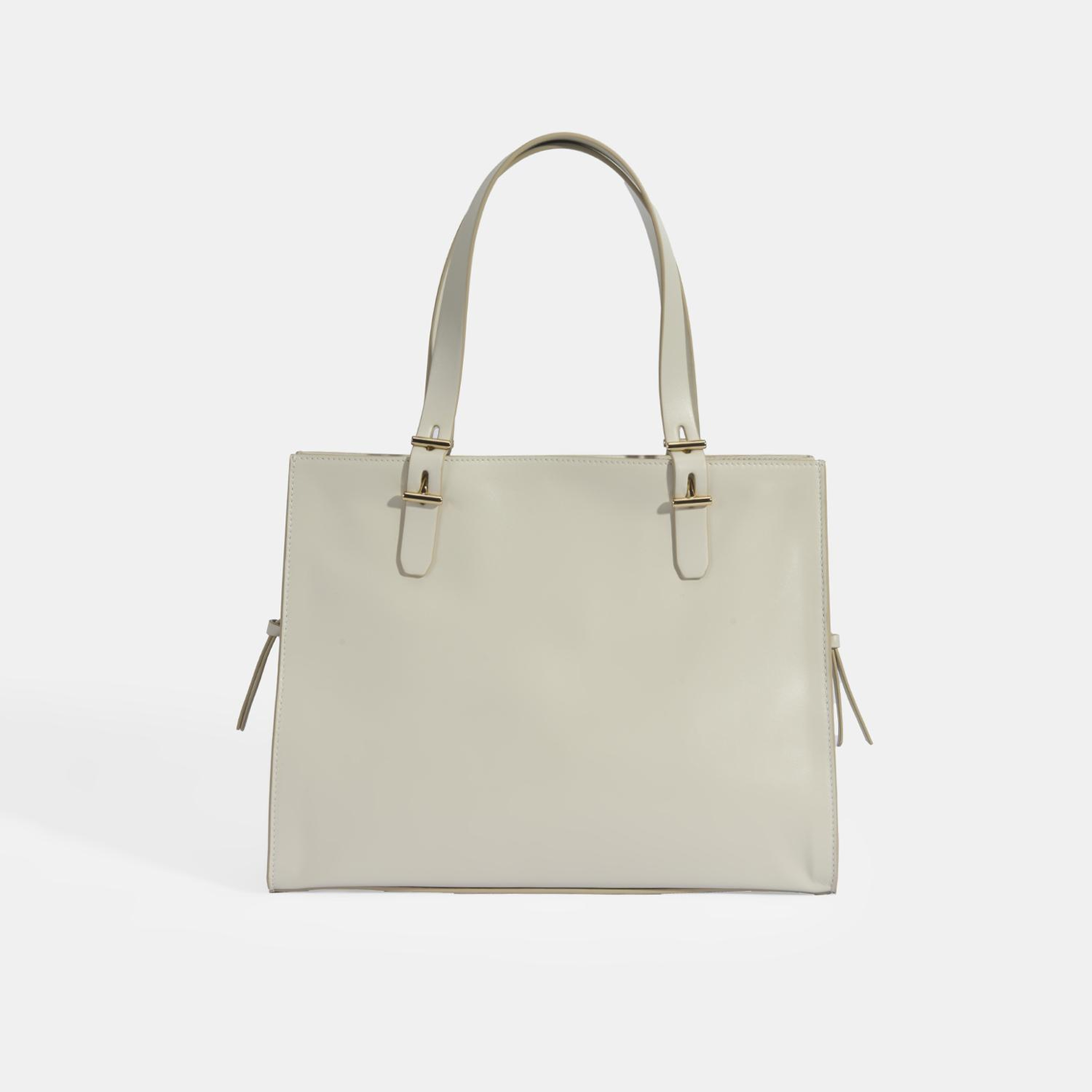 Kadın Beyaz Deri Omuz Çantası