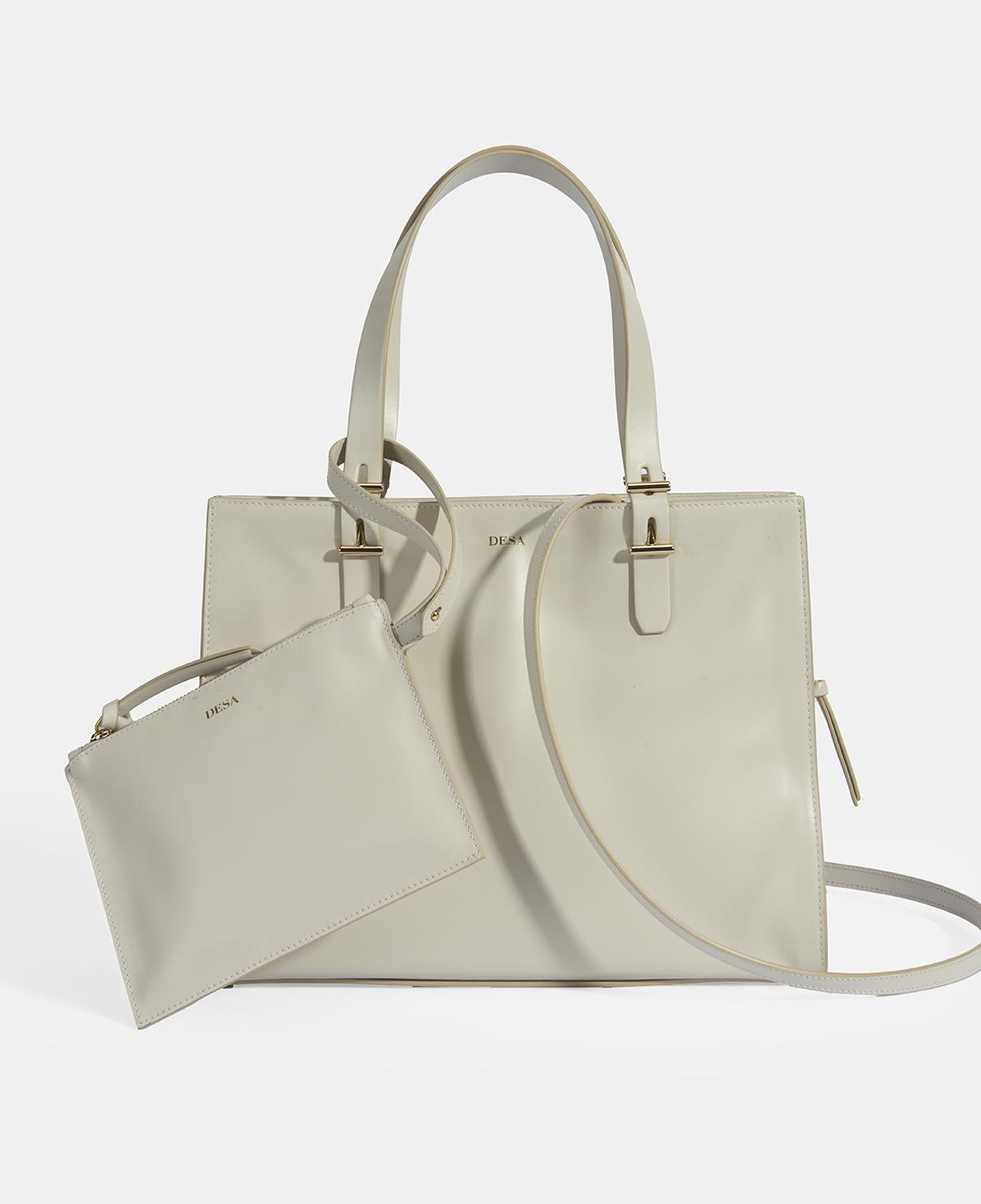 Kadın Beyaz Deri Omuz Çantası