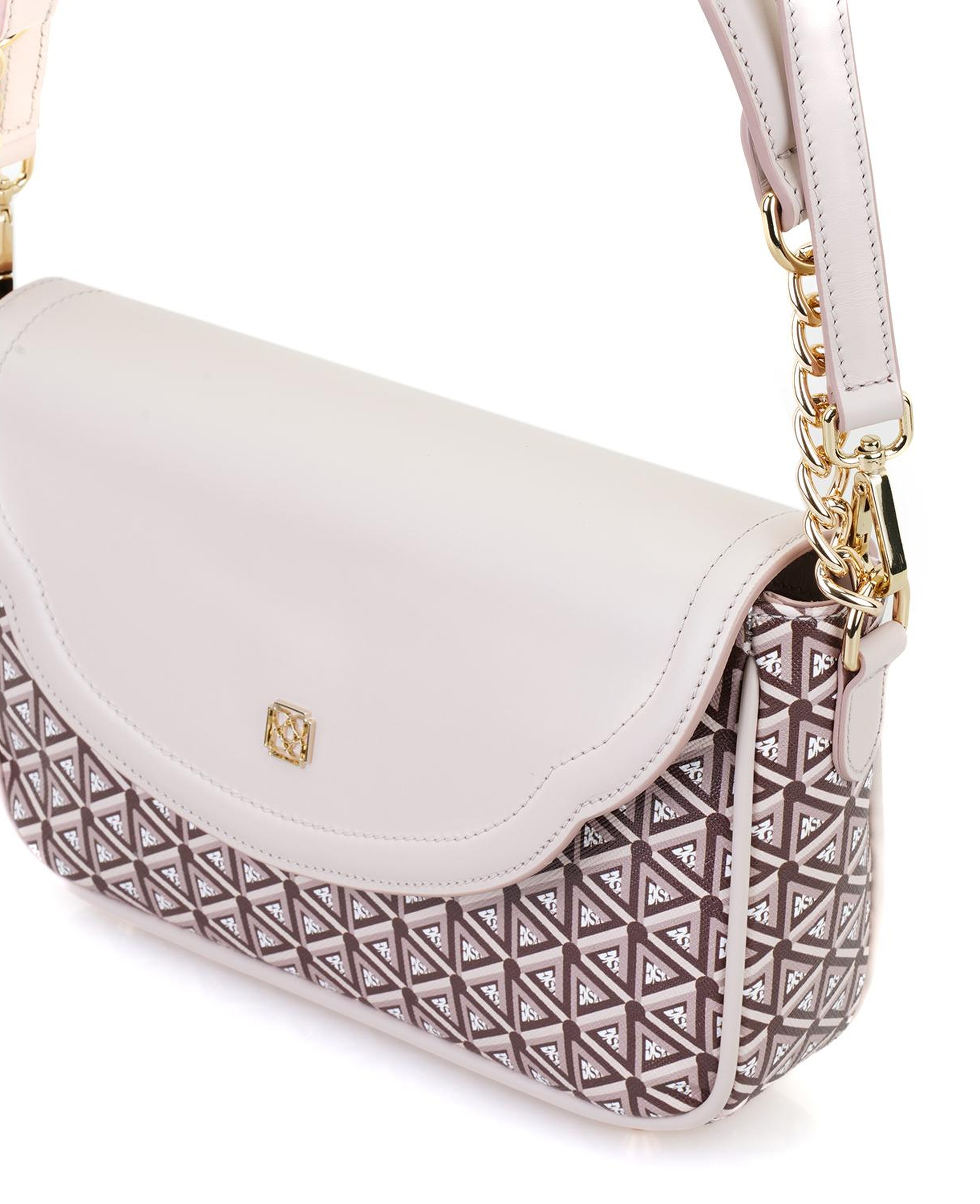 Plante Bej Kadın Monogram Omuz Çantası