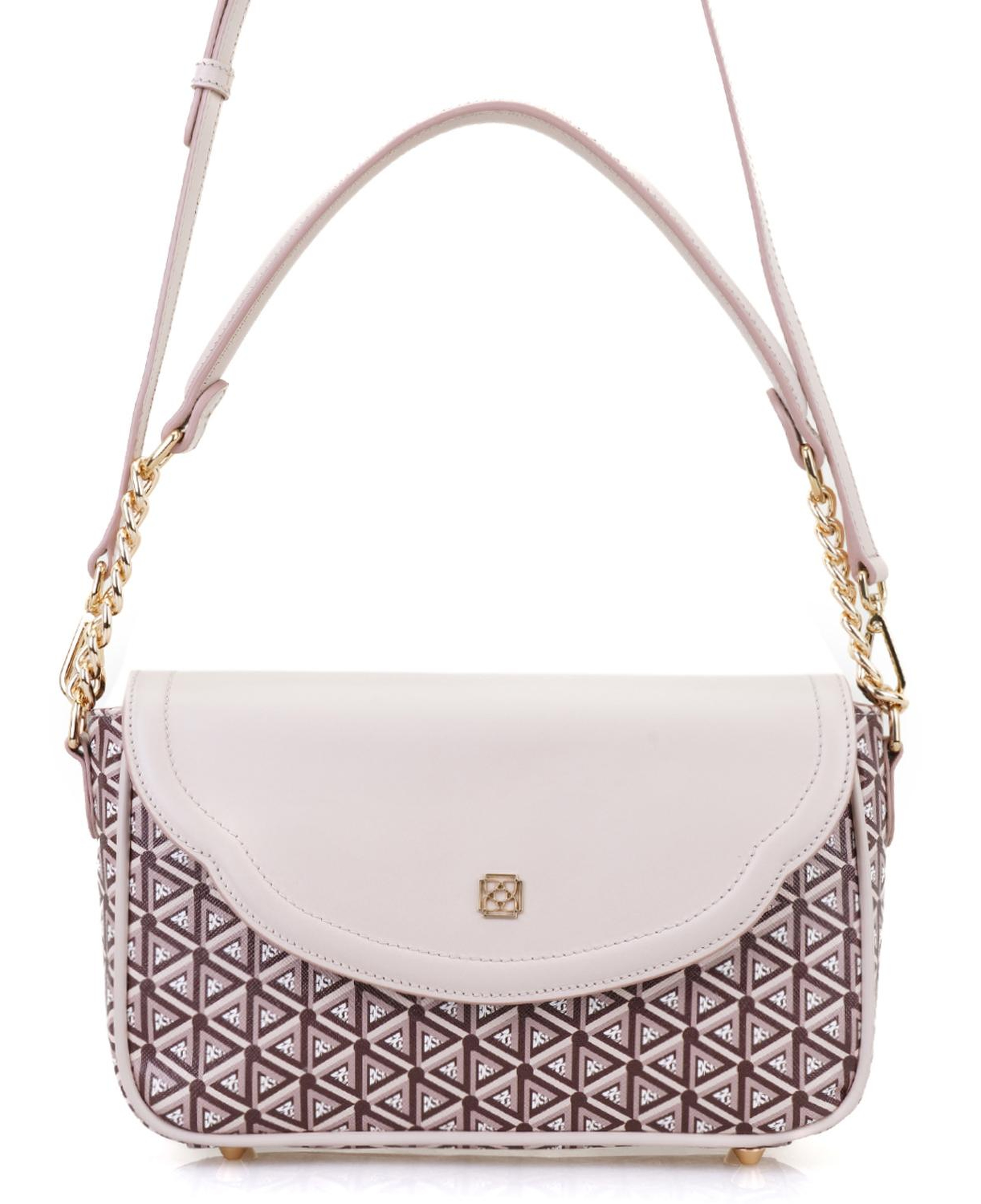 Plante Bej Kadın Monogram Omuz Çantası