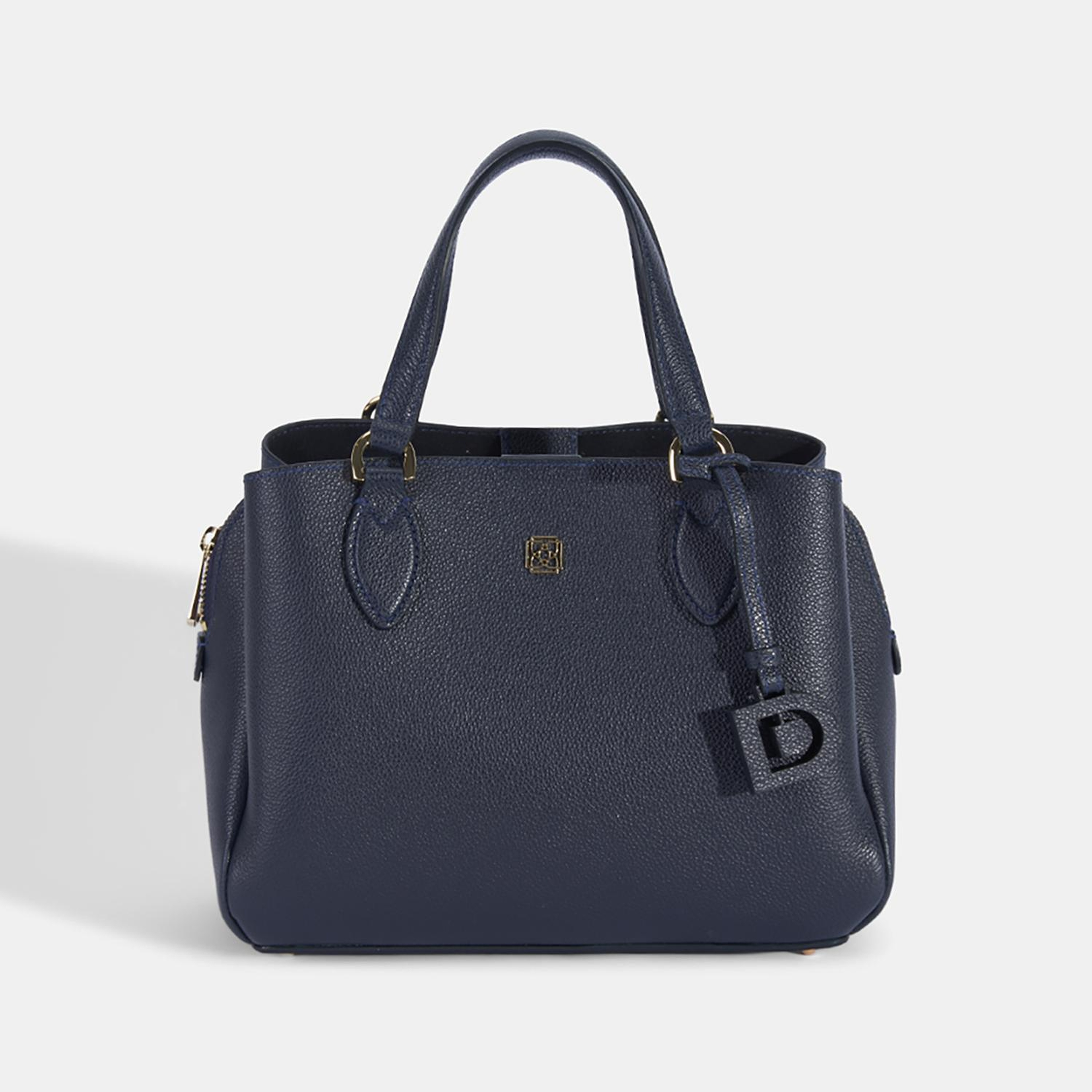 Kadın Lacivert D Logolu Deri El Çantası