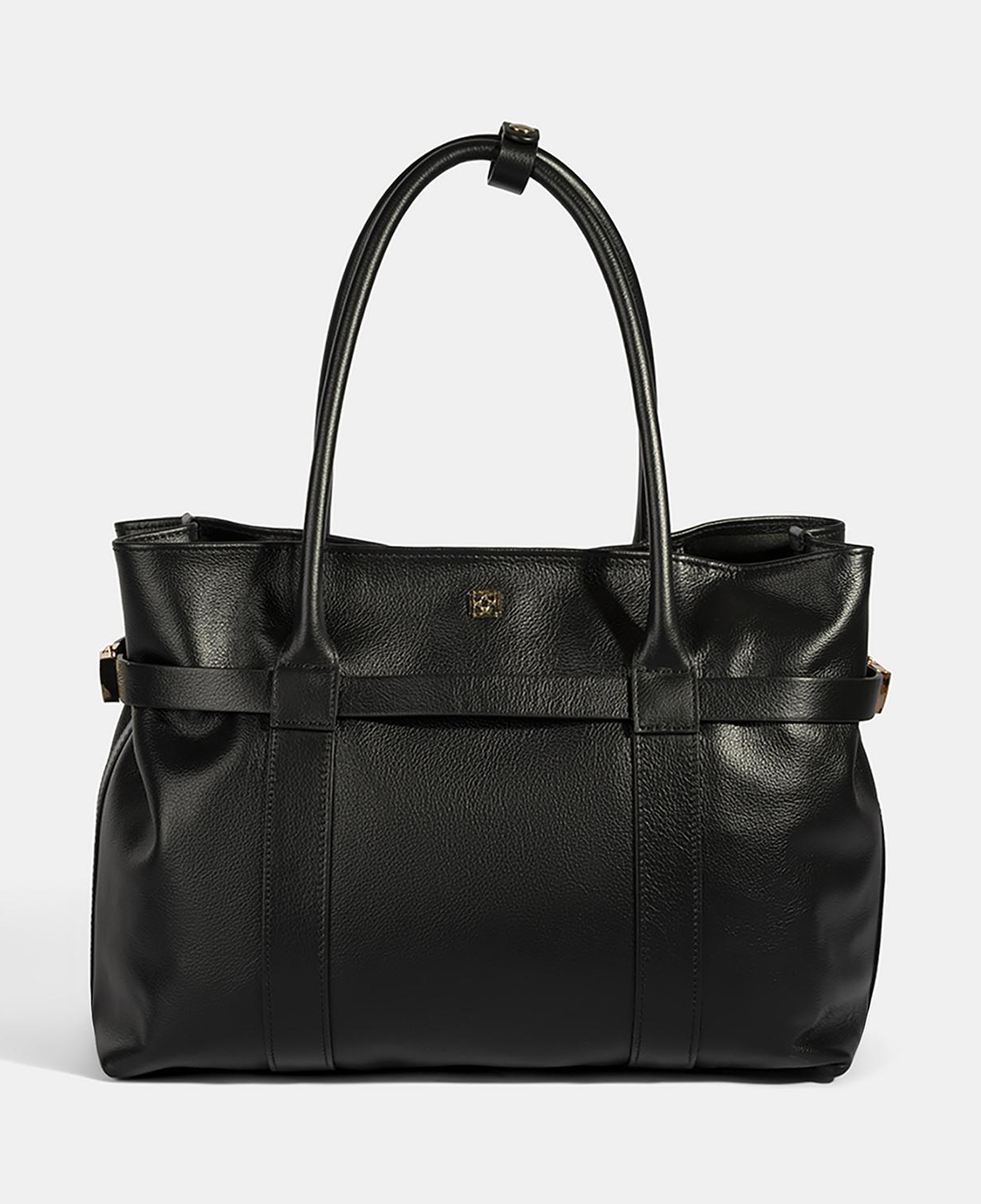 Kadın Siyah Cüzdan Aksesuarlı Deri Omuz Çantası