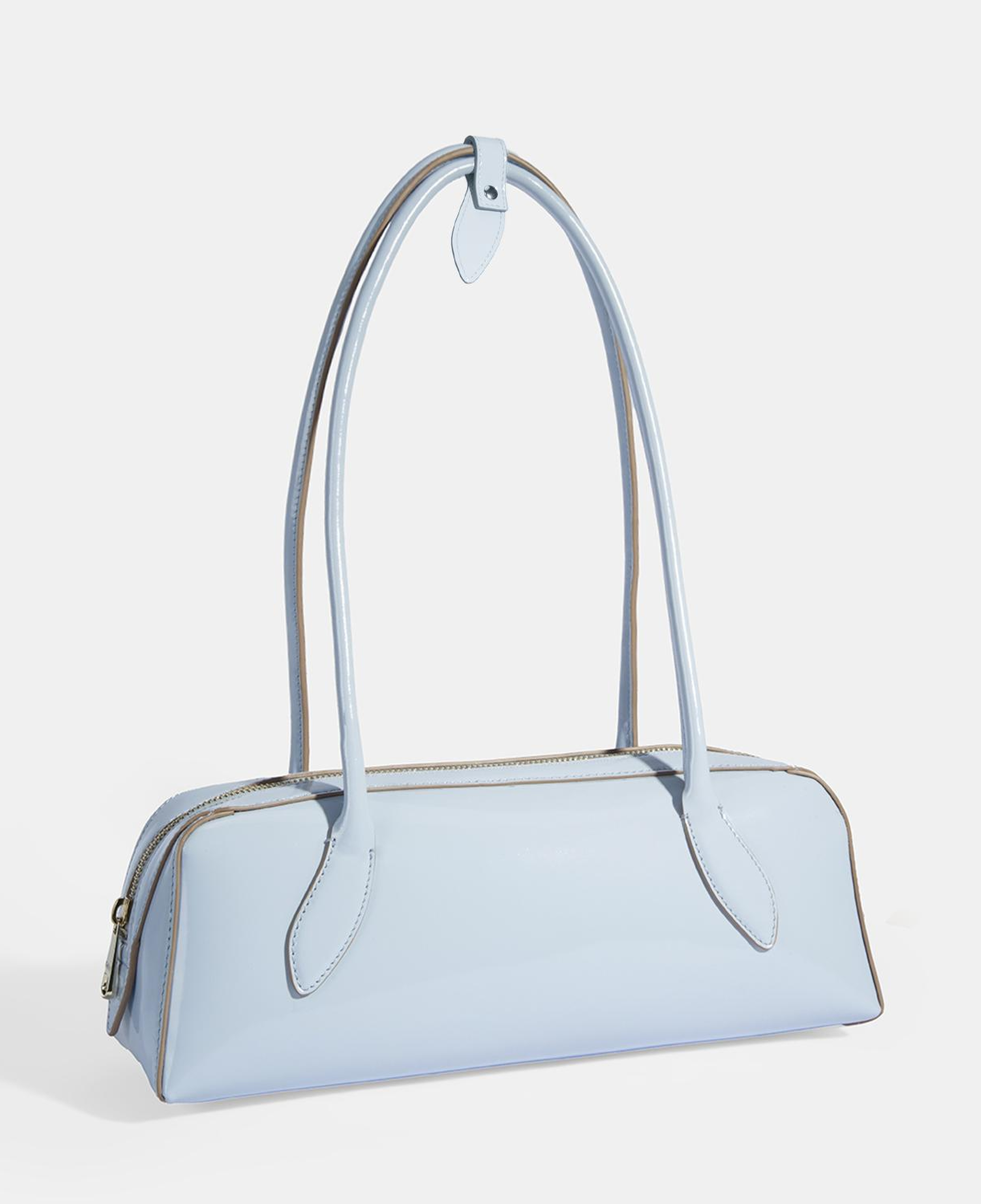 Limited Edition Mavi Kadın Yaprak Detaylı Deri Omuz Çantası