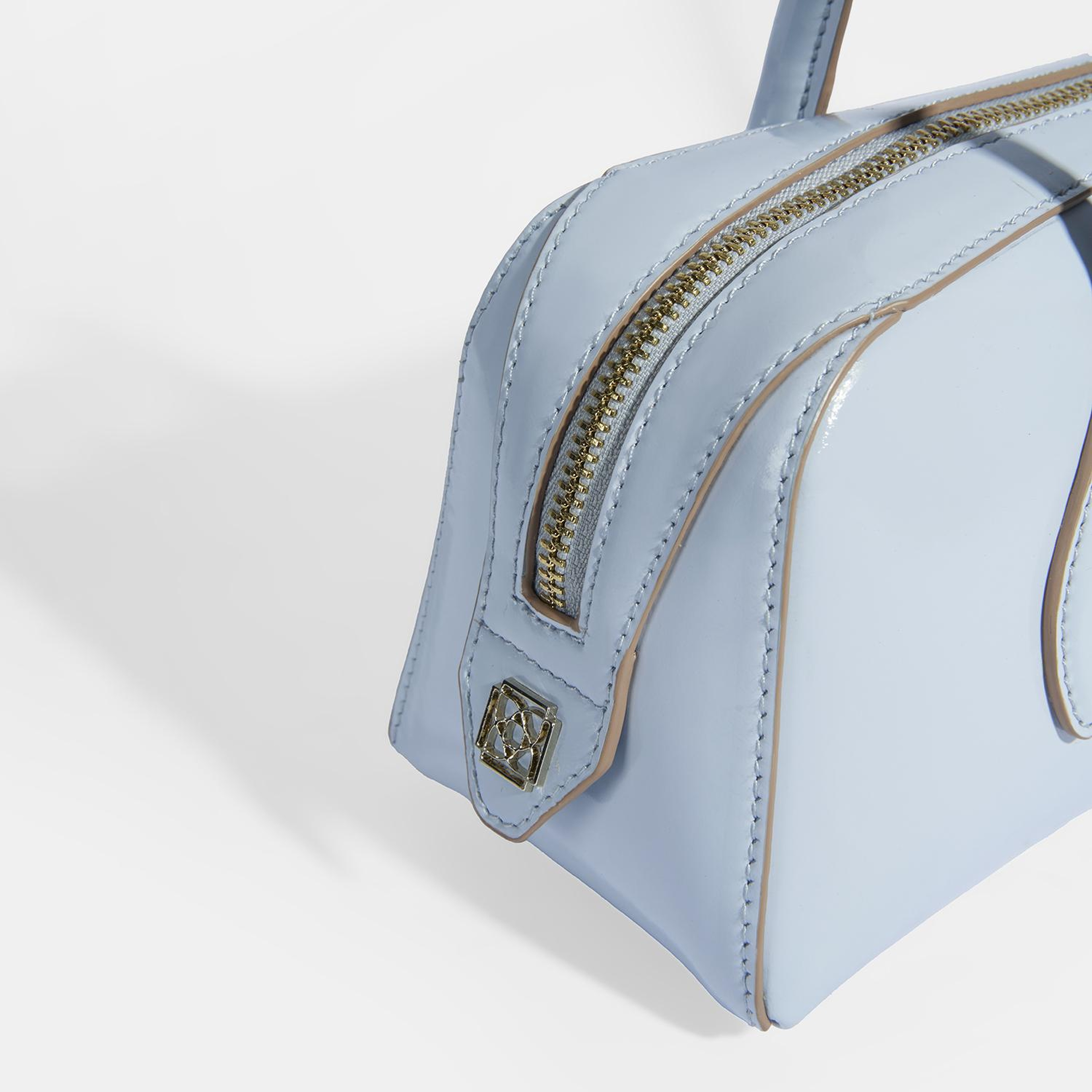 Limited Edition Mavi Kadın Yaprak Detaylı Deri Omuz Çantası