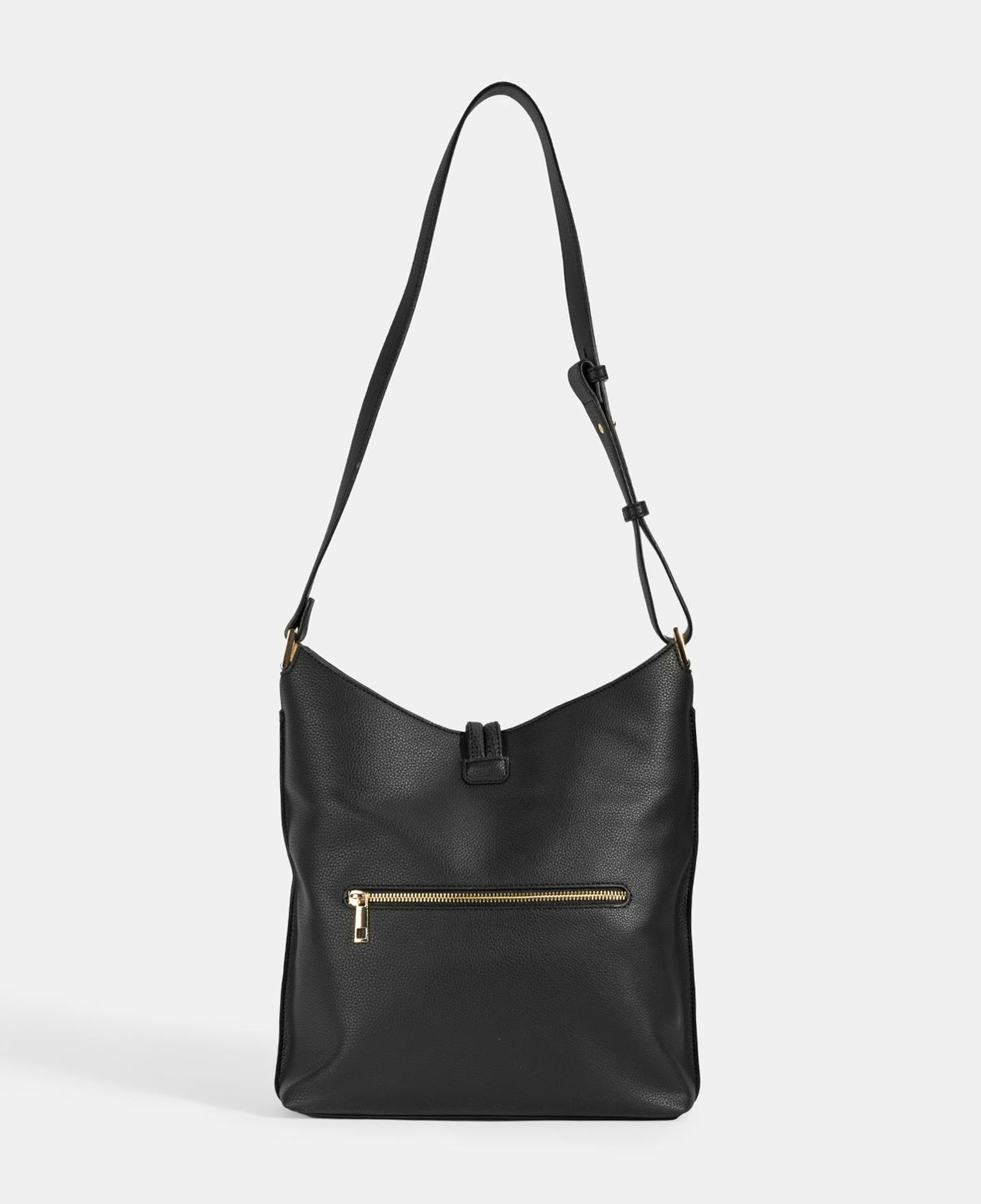 Kadın Siyah Püskül Detaylı Omuz Çantası