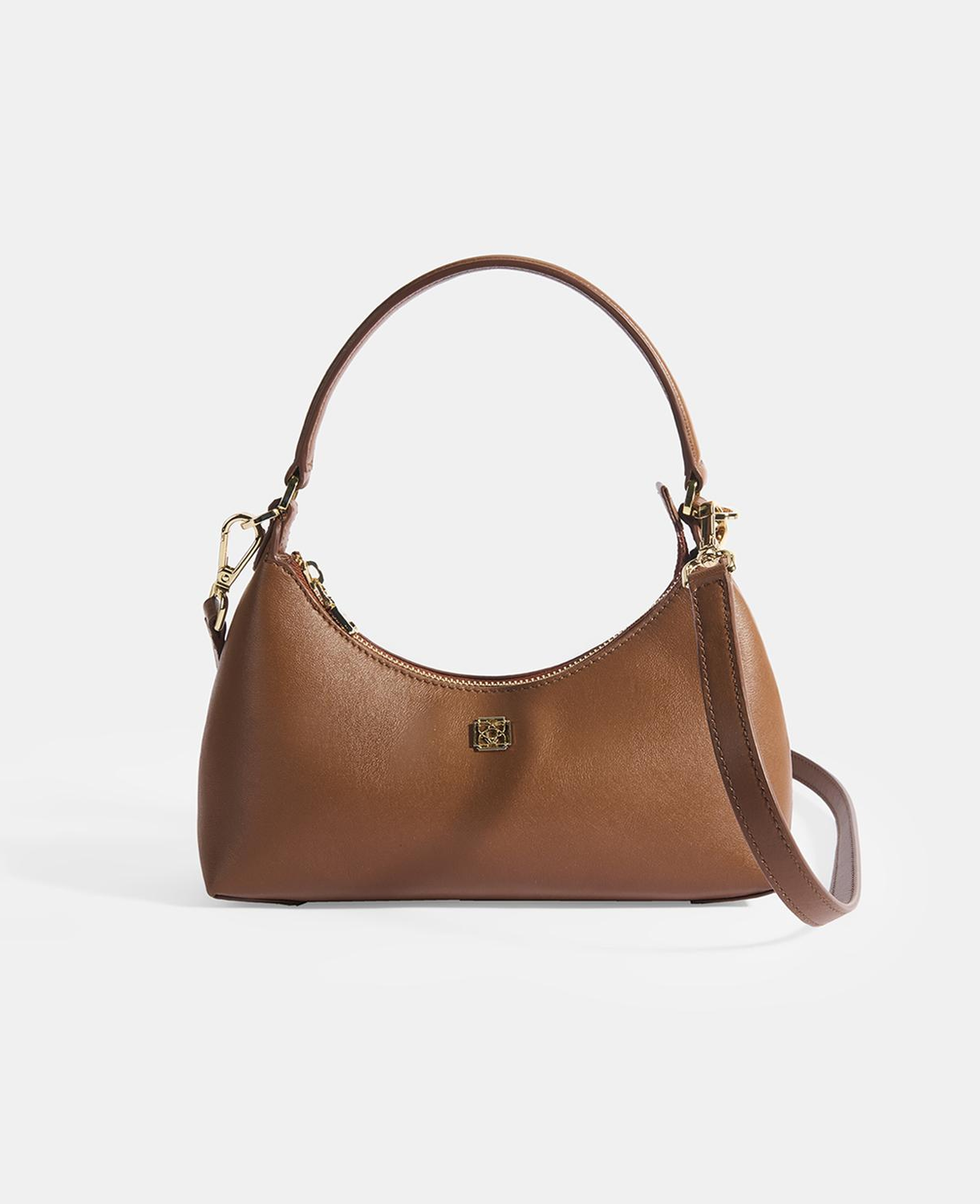 Kadın Taba Omuz Askılı Mini Deri El Çantası