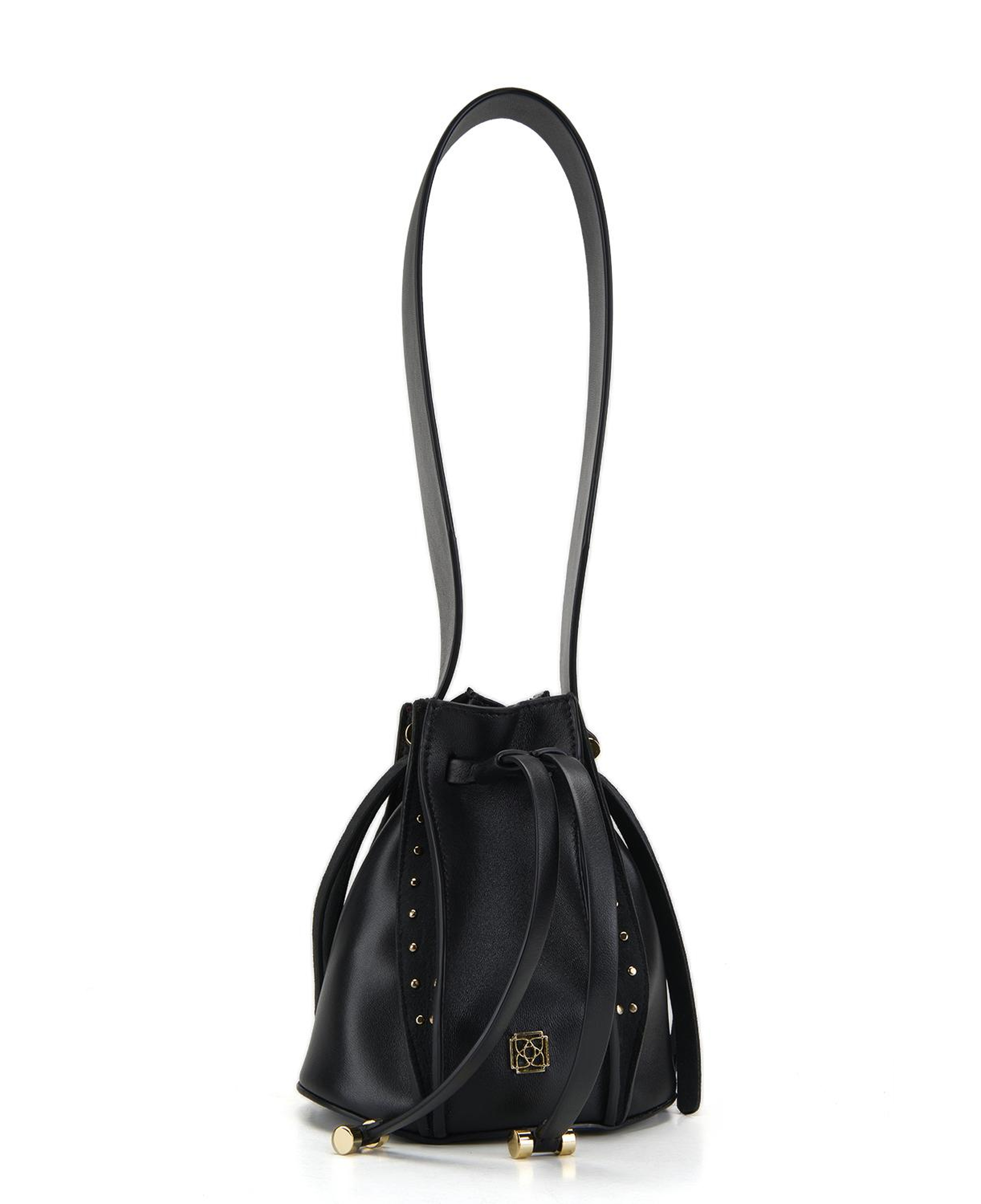 Lesi Siyah Kadın Deri Omuz Çantası