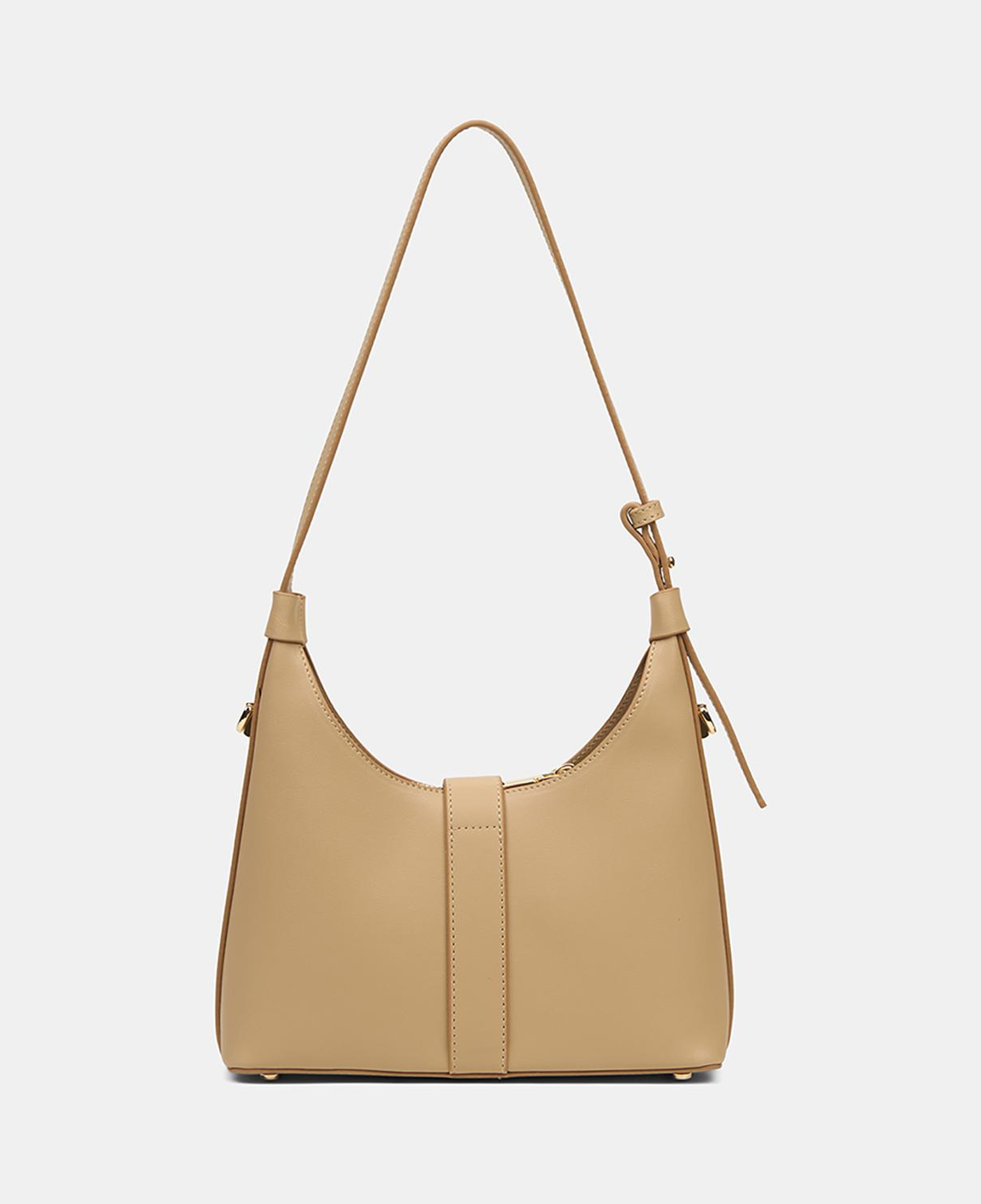 Kadın Camel Gold Kilit Detaylı Omuz Çantası