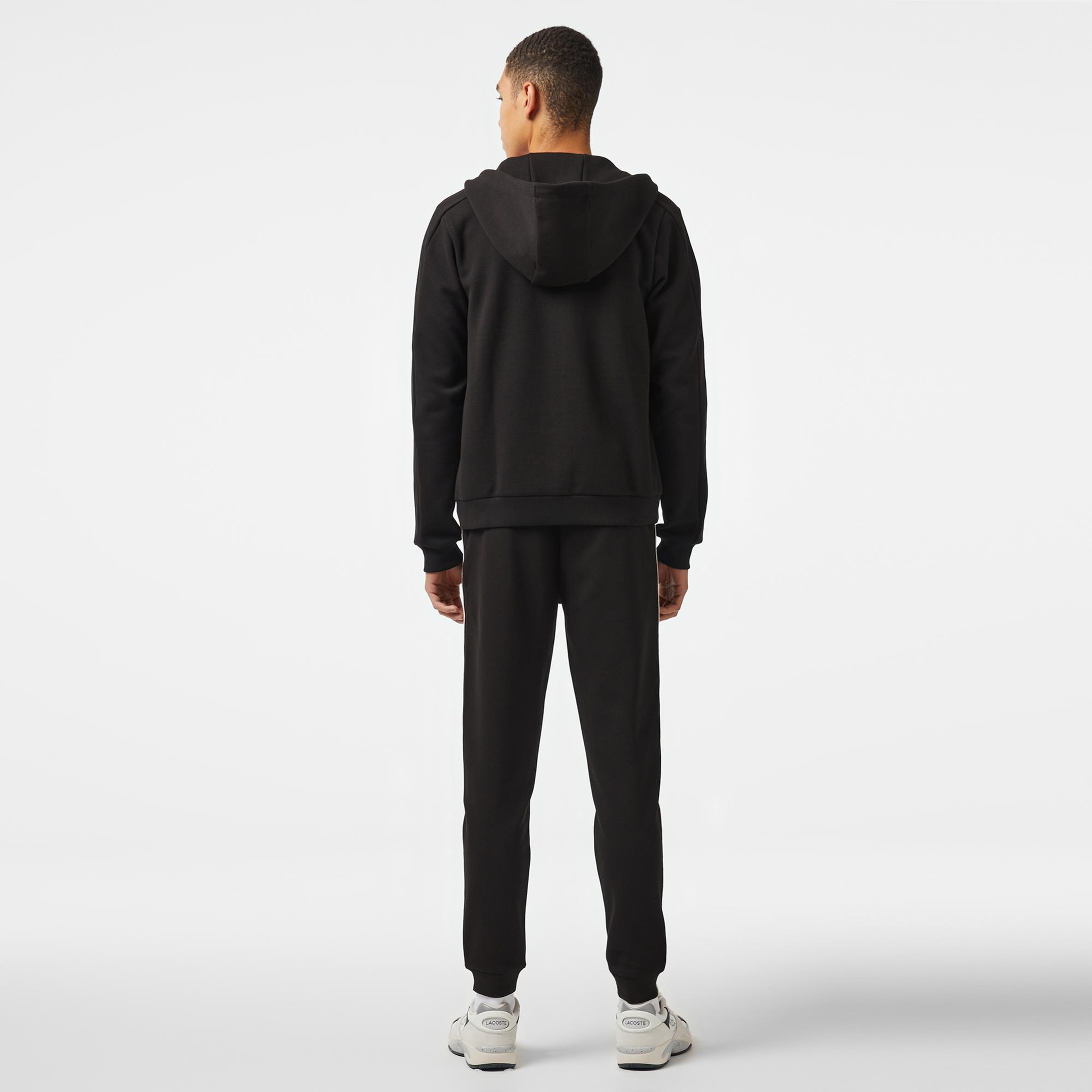 Lacoste Erkek Slim Fit Çizgili Siyah Eşofman Altı