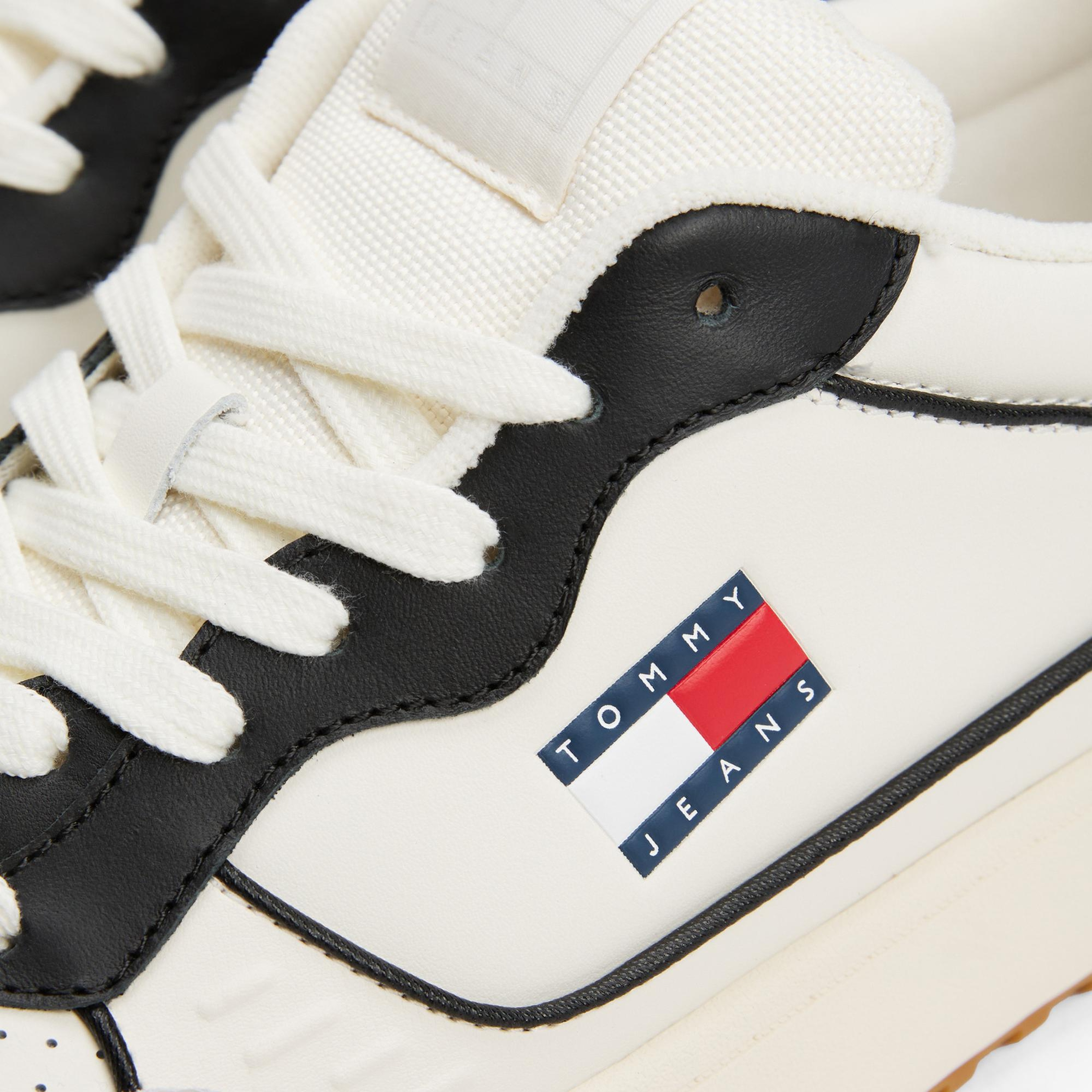 Tommy Hilfiger Cupsole Leather Erkek Bej Spor Ayakkabı