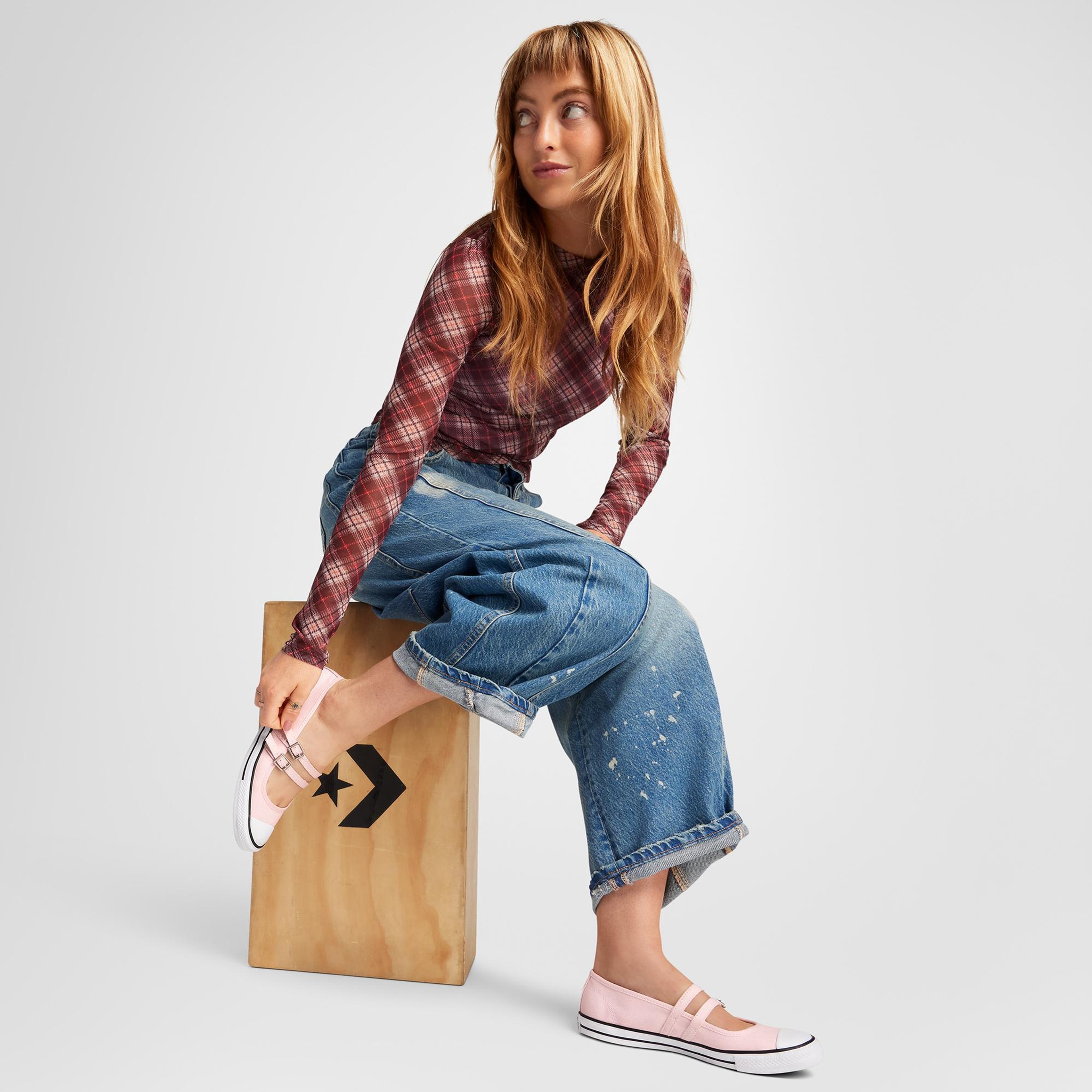 Converse Chuck Taylor All Star Dainty Mary Jane Slip On Kadın Pembe Babet