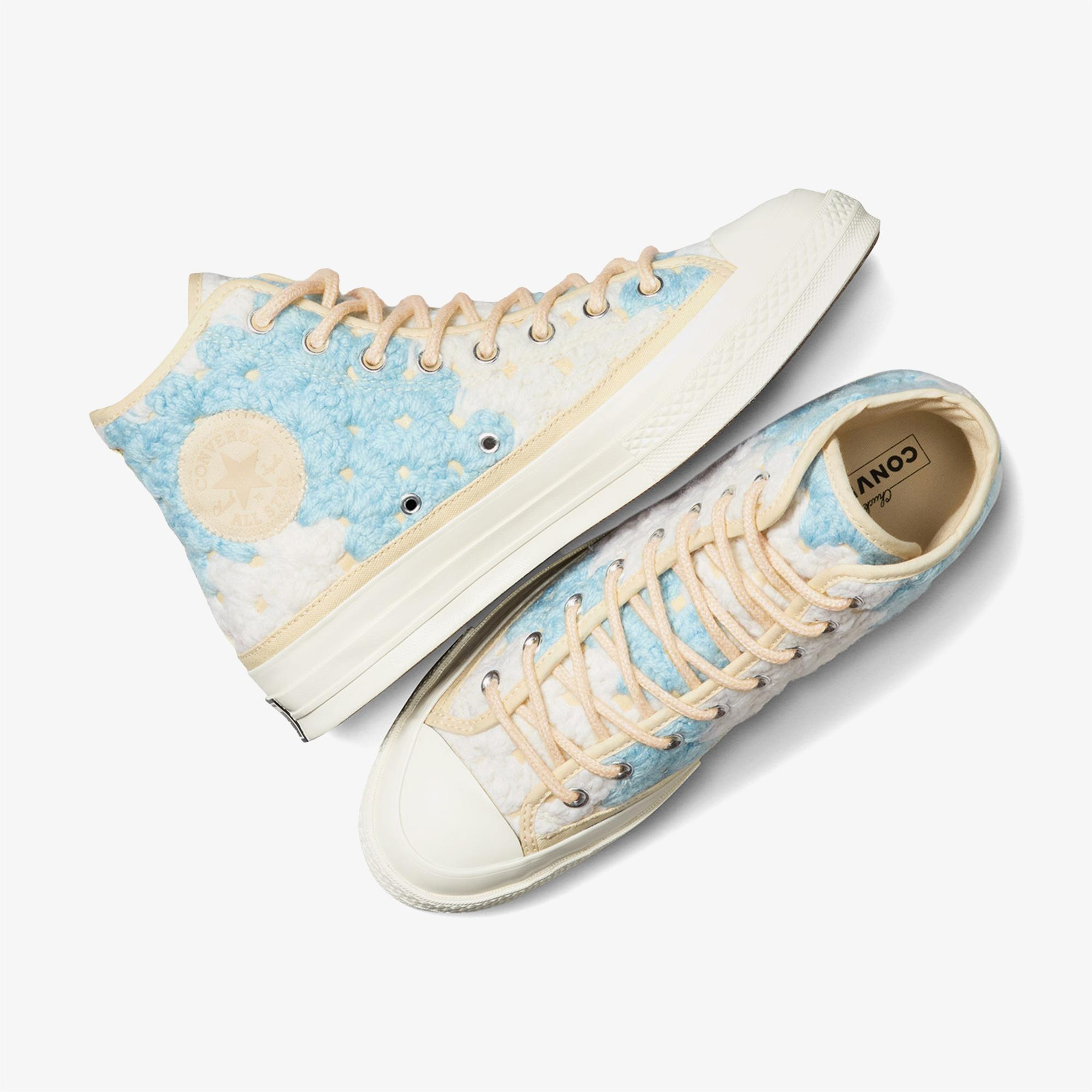 Converse Upcycle Crochet Blankets Chuck 70 Unisex Mavi Sneaker