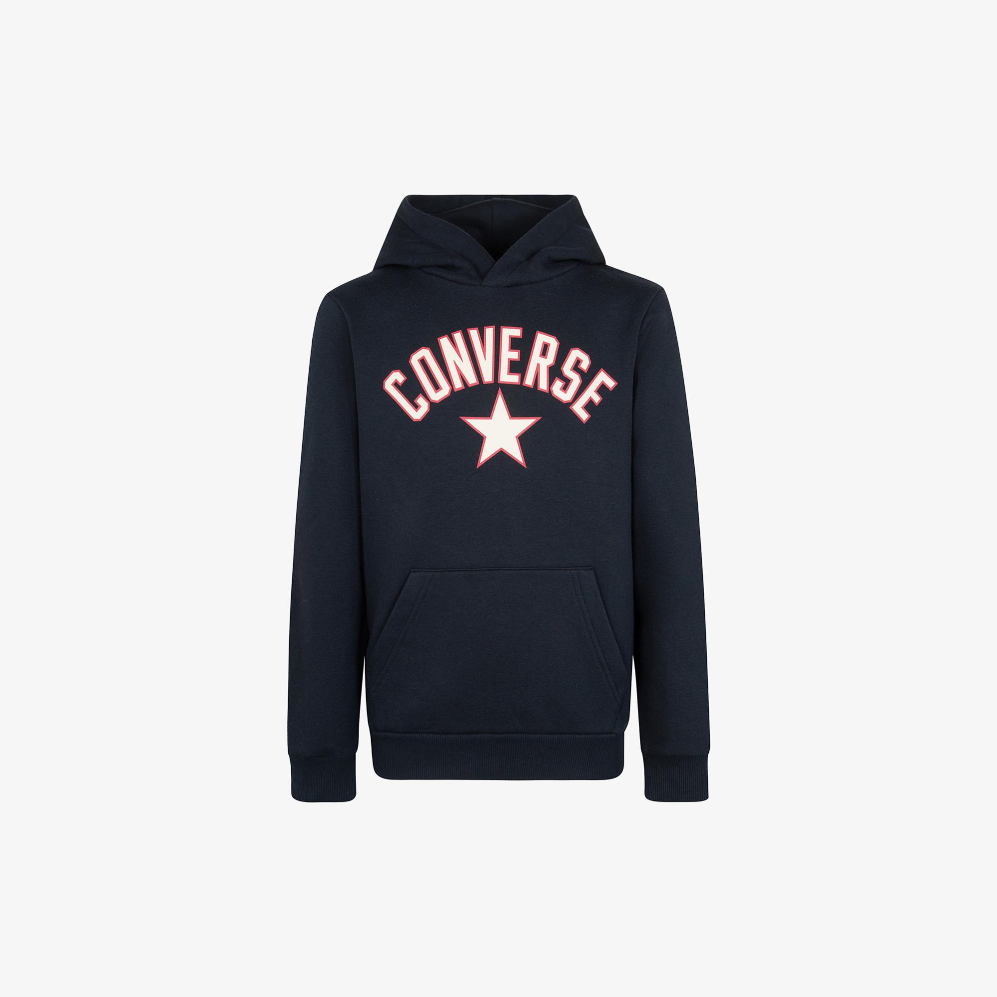 Converse Arch Flc Çocuk Siyah Hoodie