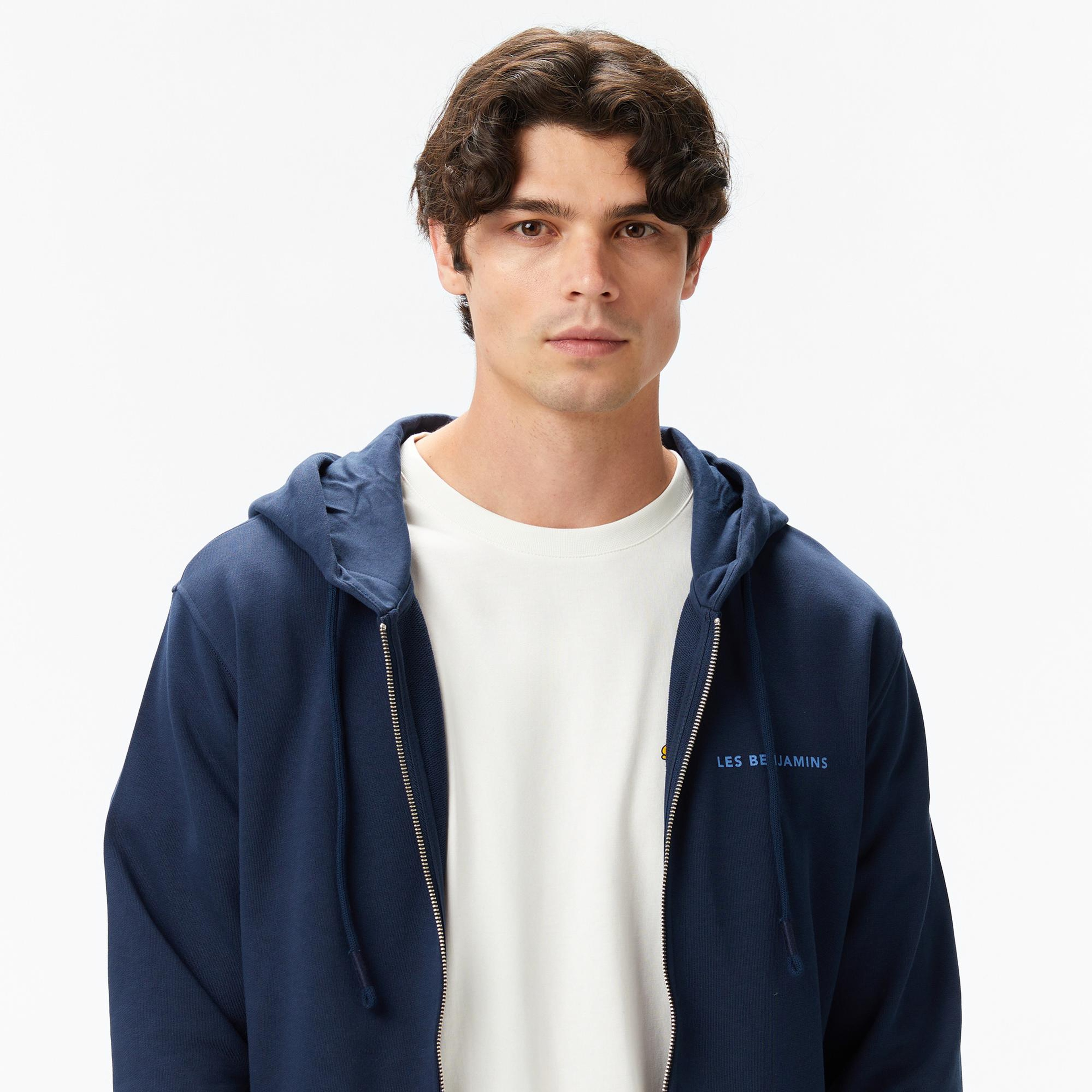 Les Benjamins Erkek Mavi Sweatshirt