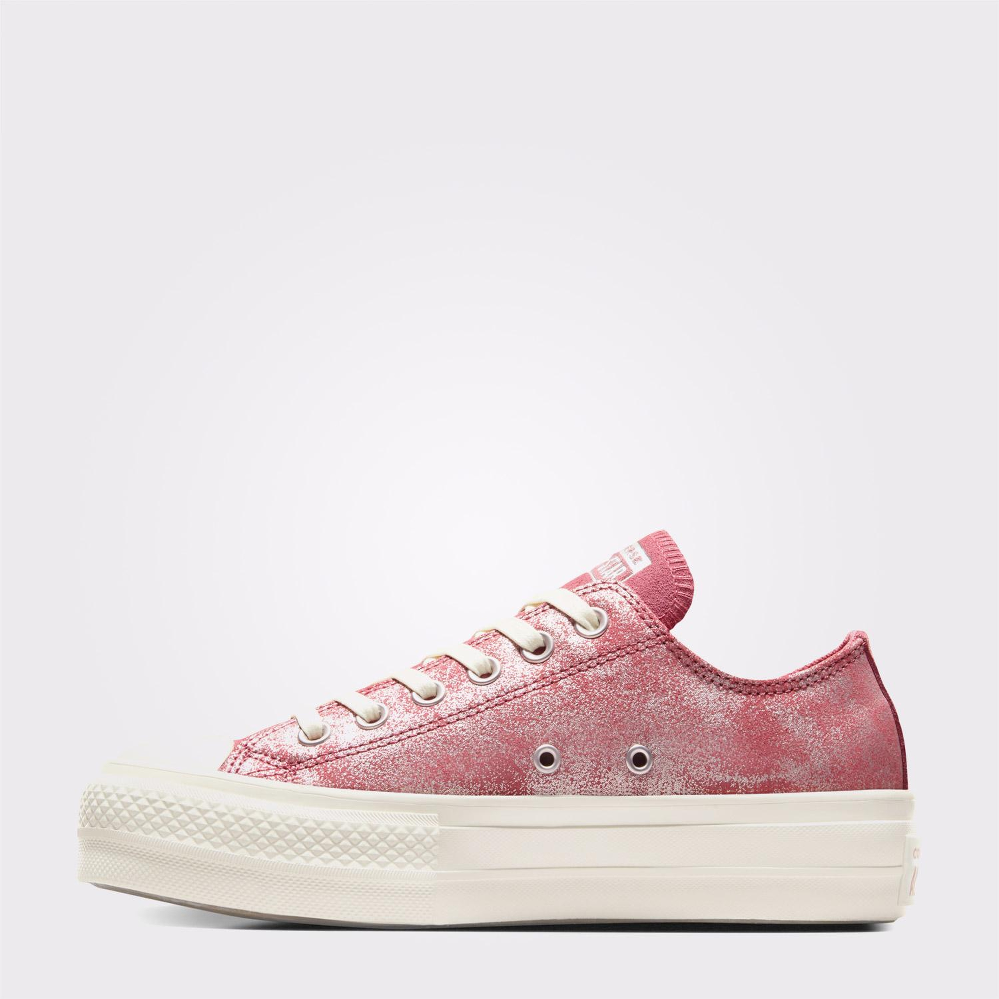 Converse Chuck Taylor All Star Lift Kadın Pembe Süet Platform Sneaker