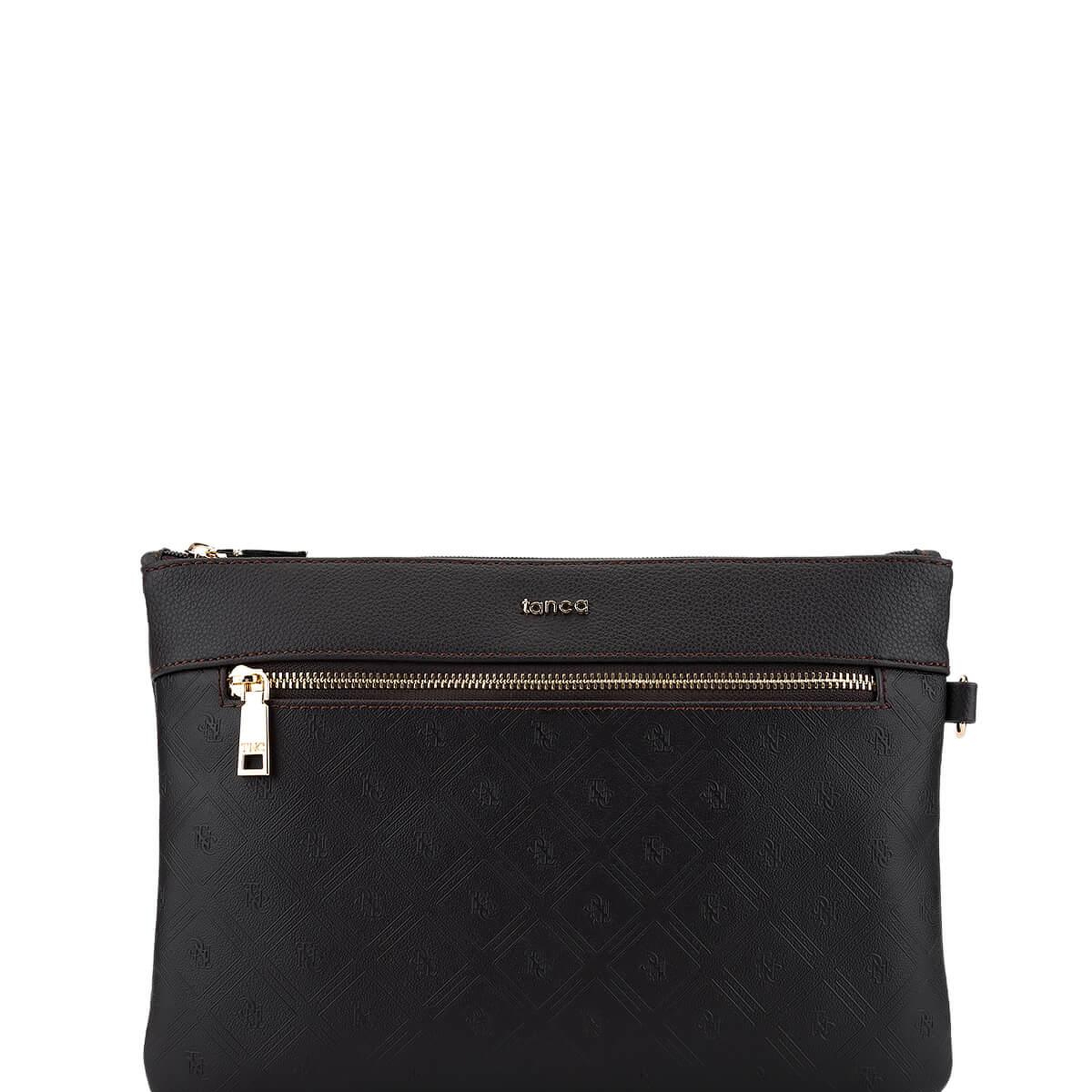 Tamer Tanca Kadın Suni Deri Kahverengi Clutch Çanta