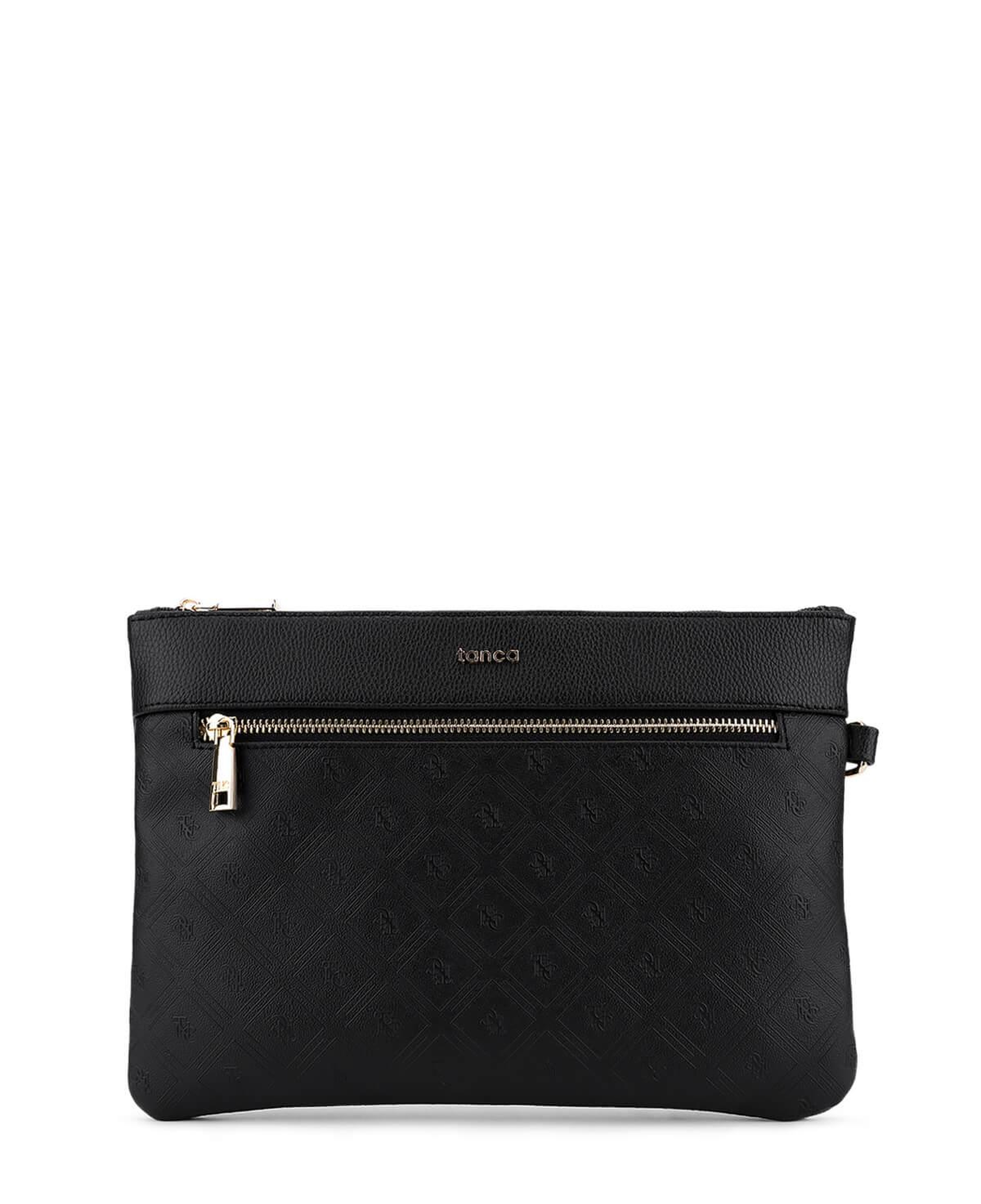 Tamer Tanca Kadın Suni Deri Siyah Clutch Çanta