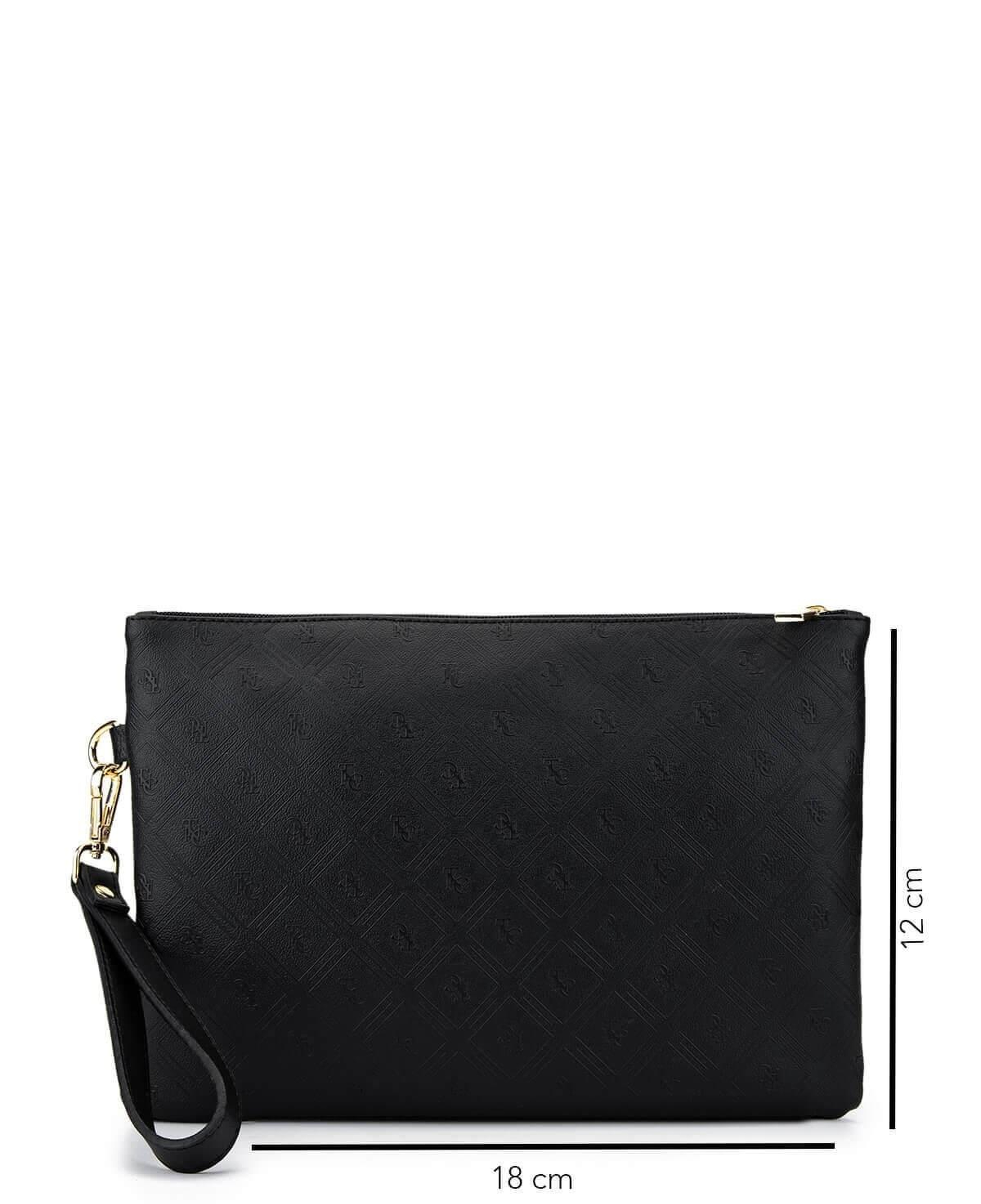 Tamer Tanca Kadın Suni Deri Siyah Clutch Çanta