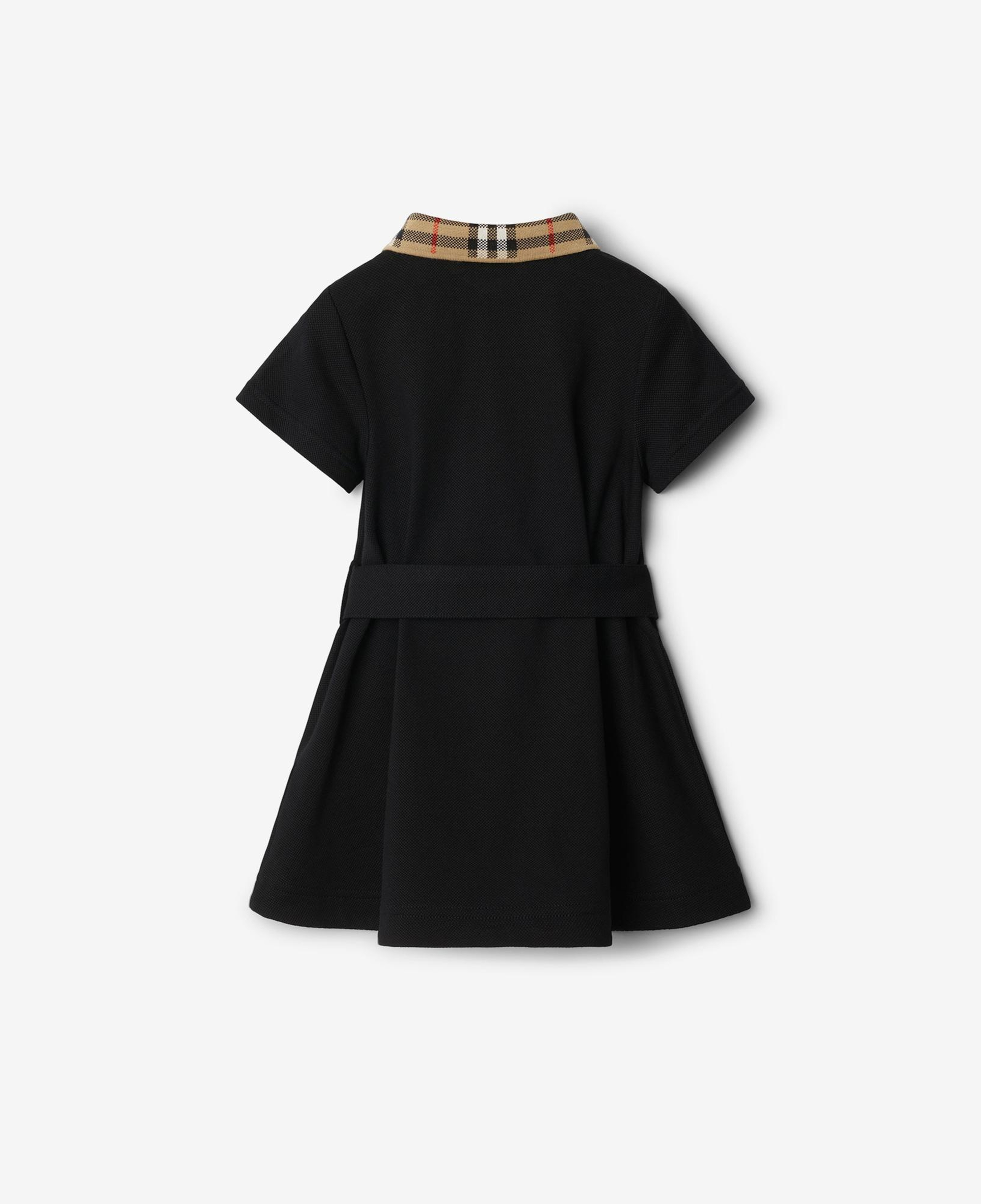 Burberry Astrid Collar Cotton Çocuk Siyah Elbise