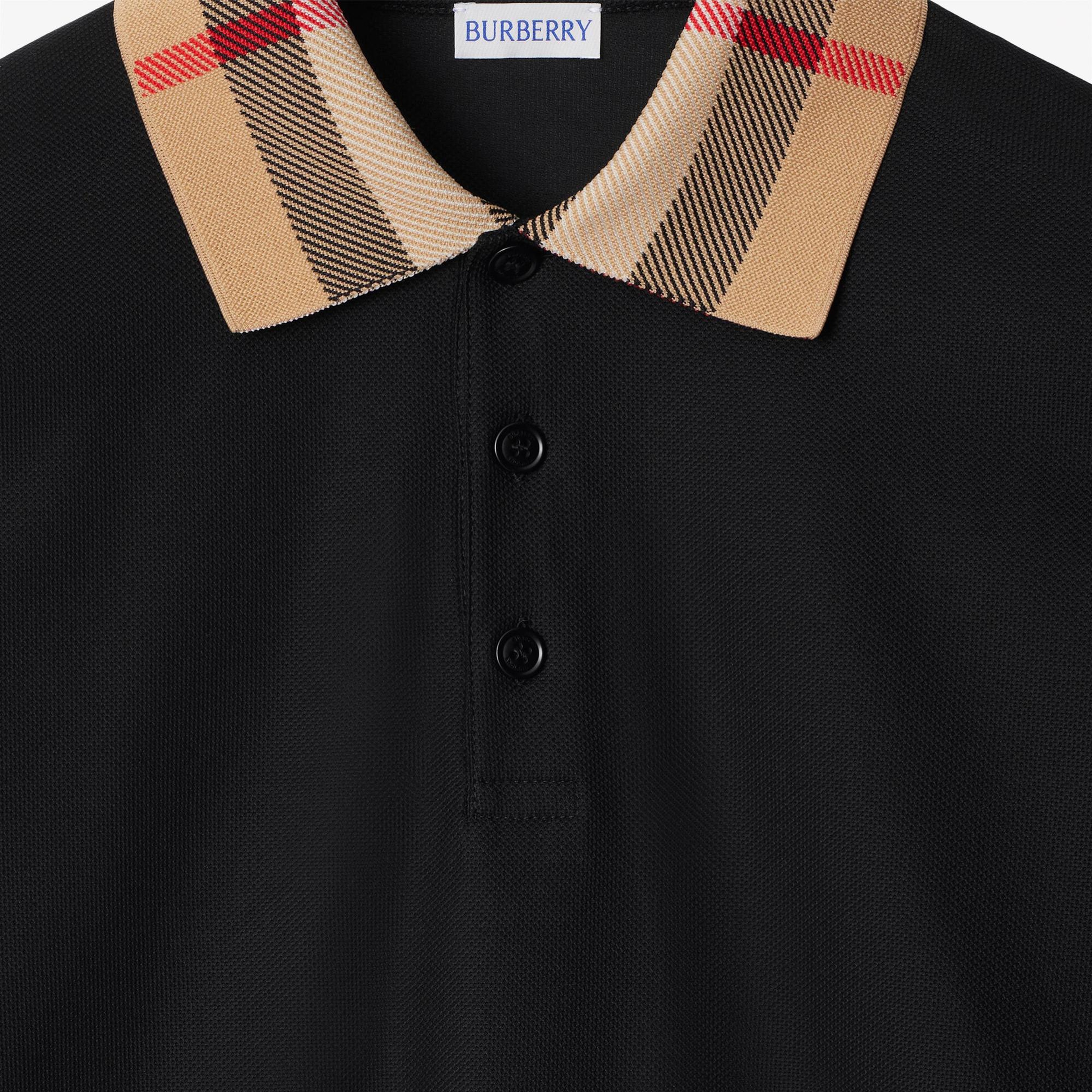 Burberry Pamuklu Erkek Siyah Polo